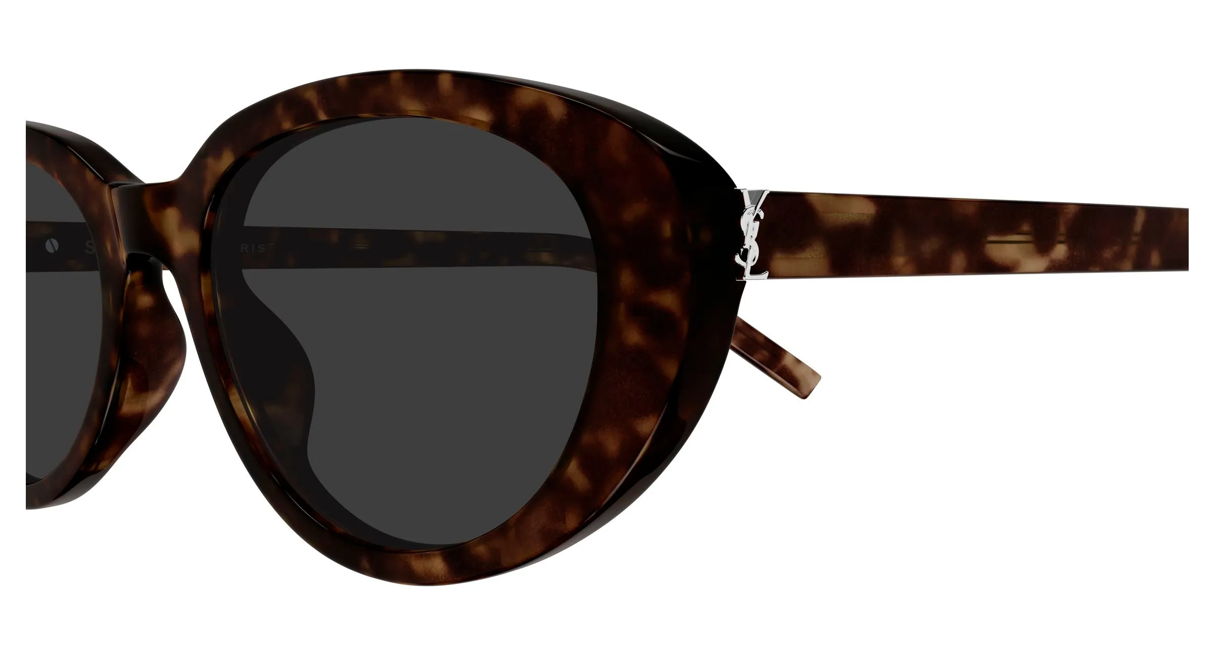 SAINT LAURENT SL M154/K 002 Occhiali da sole Acetato Havana Grigio Cat Eye - immagine 3