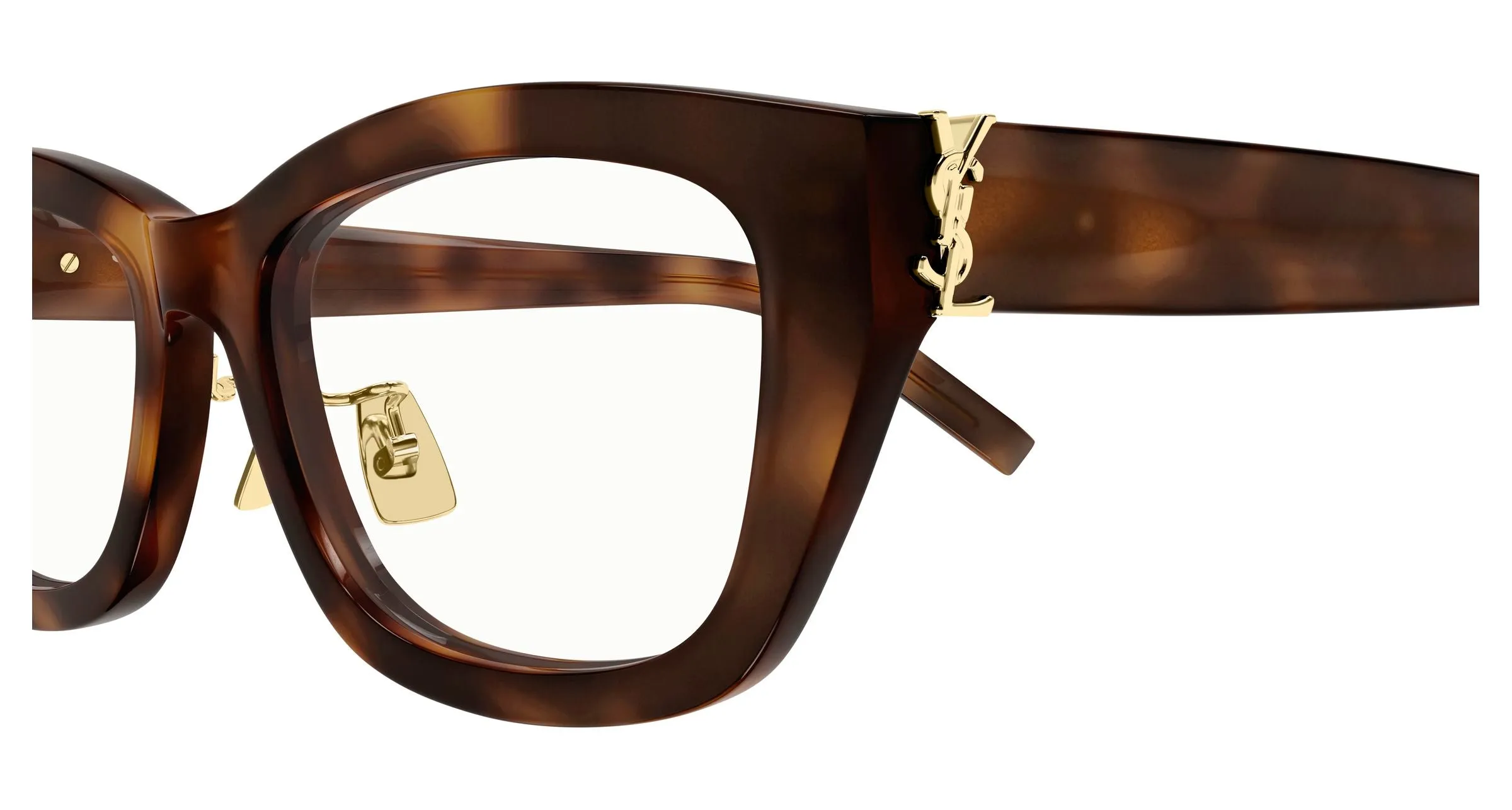 SAINT LAURENT SL M153/J OPT 003 Montature da vista Acetato Havana Trasparente Cat Eye ["Antiriflesso"] - immagine 3
