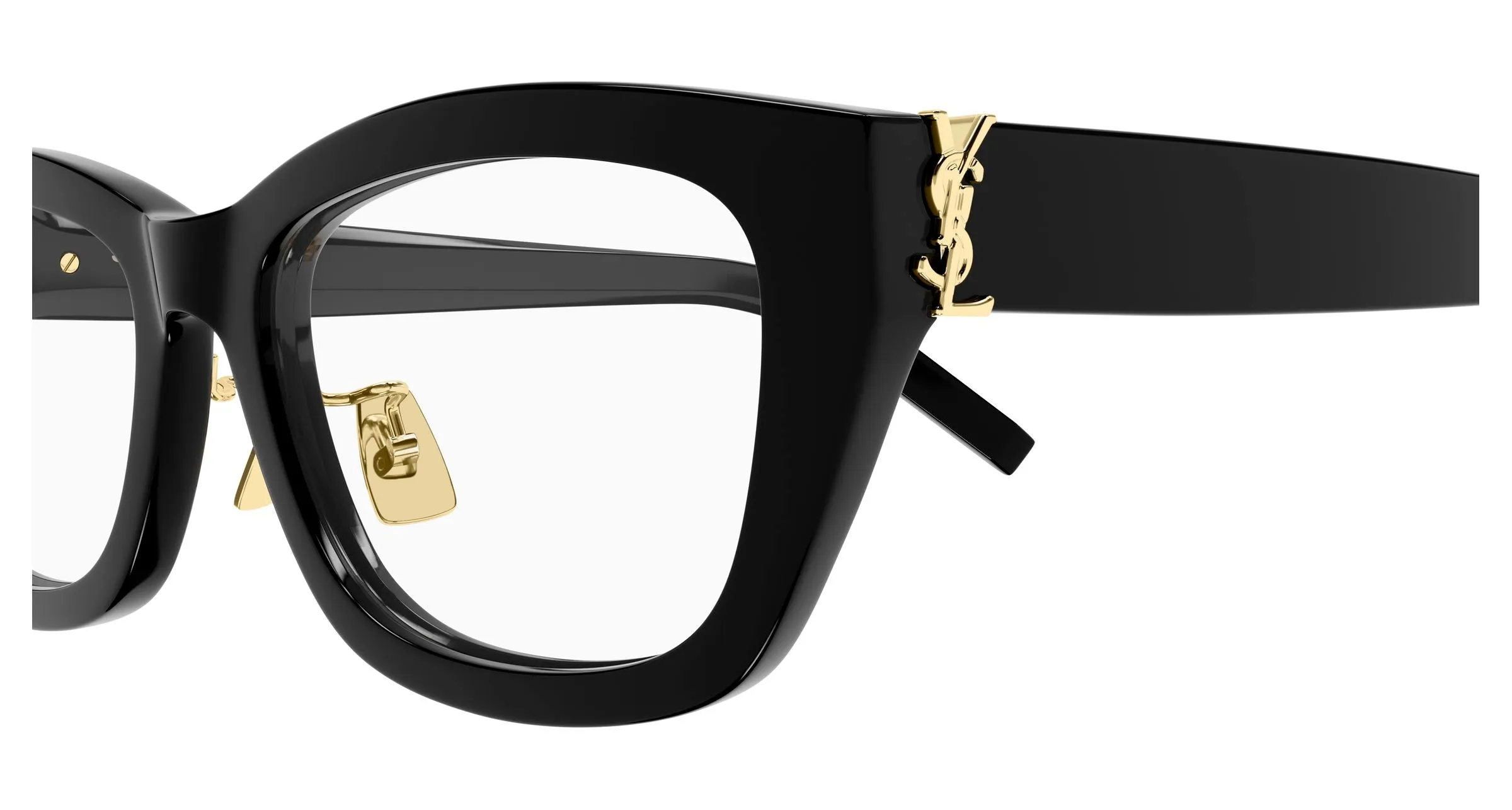 SAINT LAURENT SL M153/J OPT 001 Montature da vista Acetato Nero Trasparente Cat Eye ["Antiriflesso"] - immagine 3