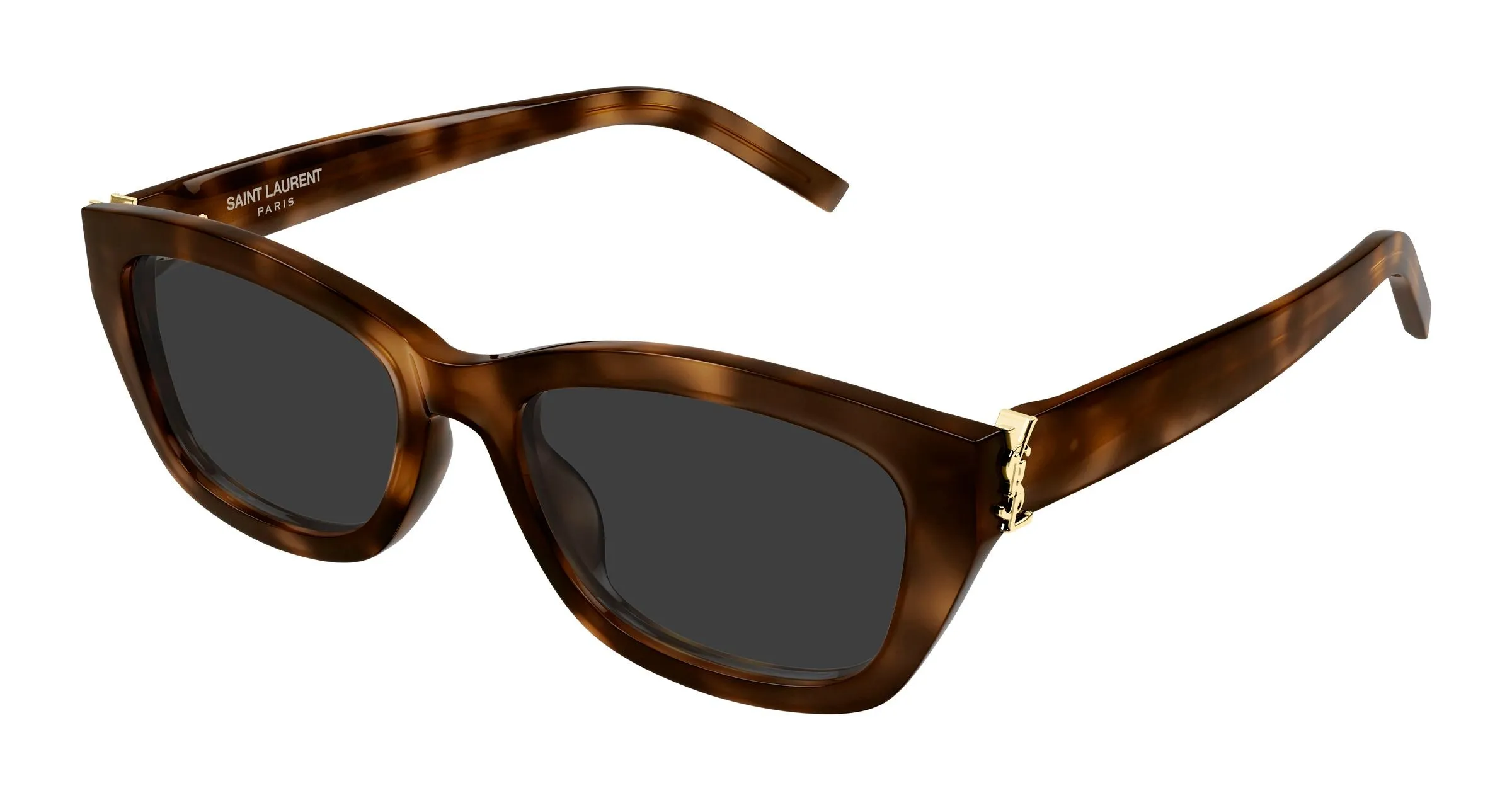 SAINT LAURENT SL M153/F 003 Occhiali da sole Acetato Havana Grigio Cat Eye - immagine 1