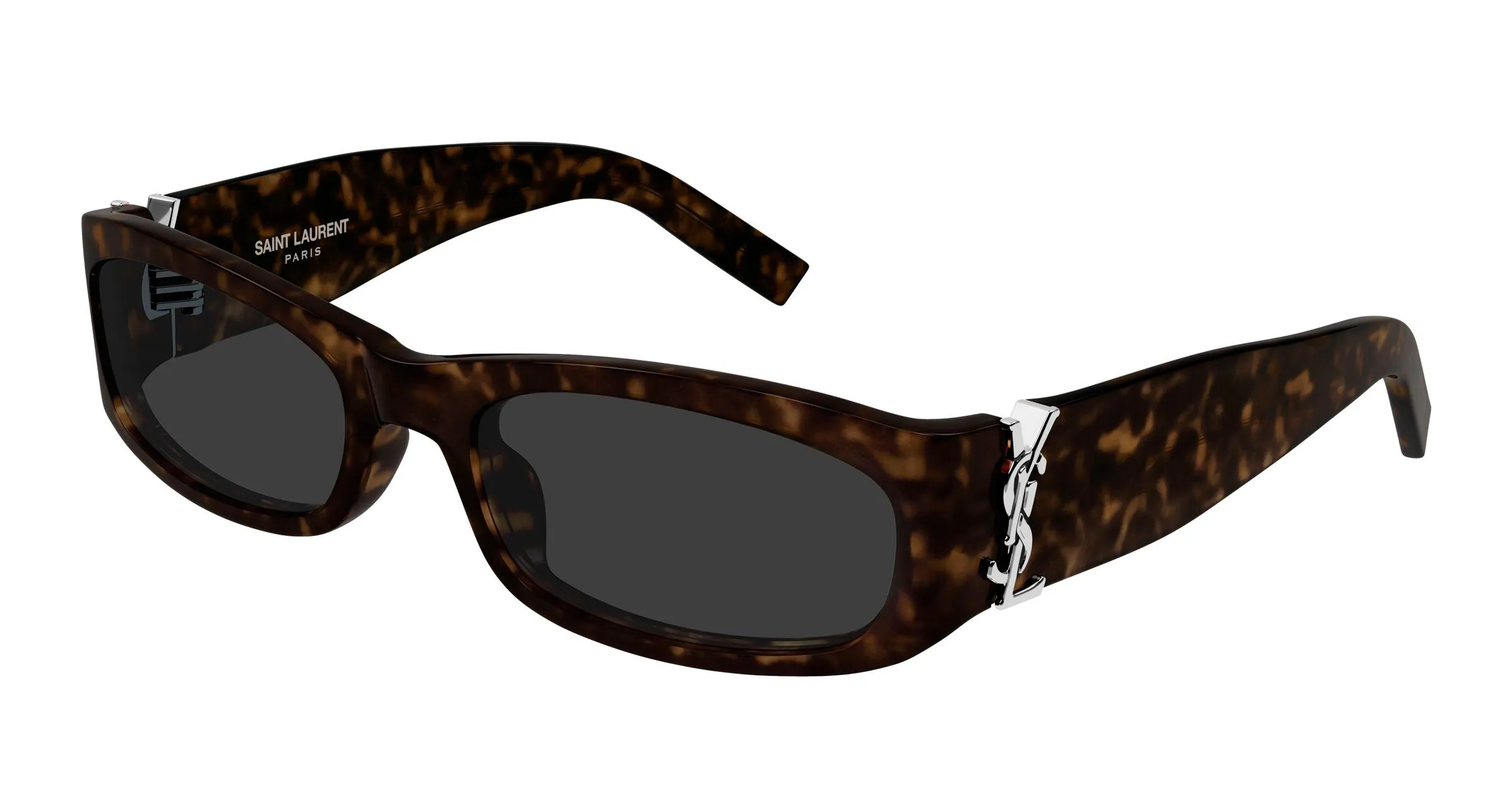 SAINT LAURENT SL M152/F 002 Occhiali da sole Acetato Havana Grigio Squadrata - immagine 1