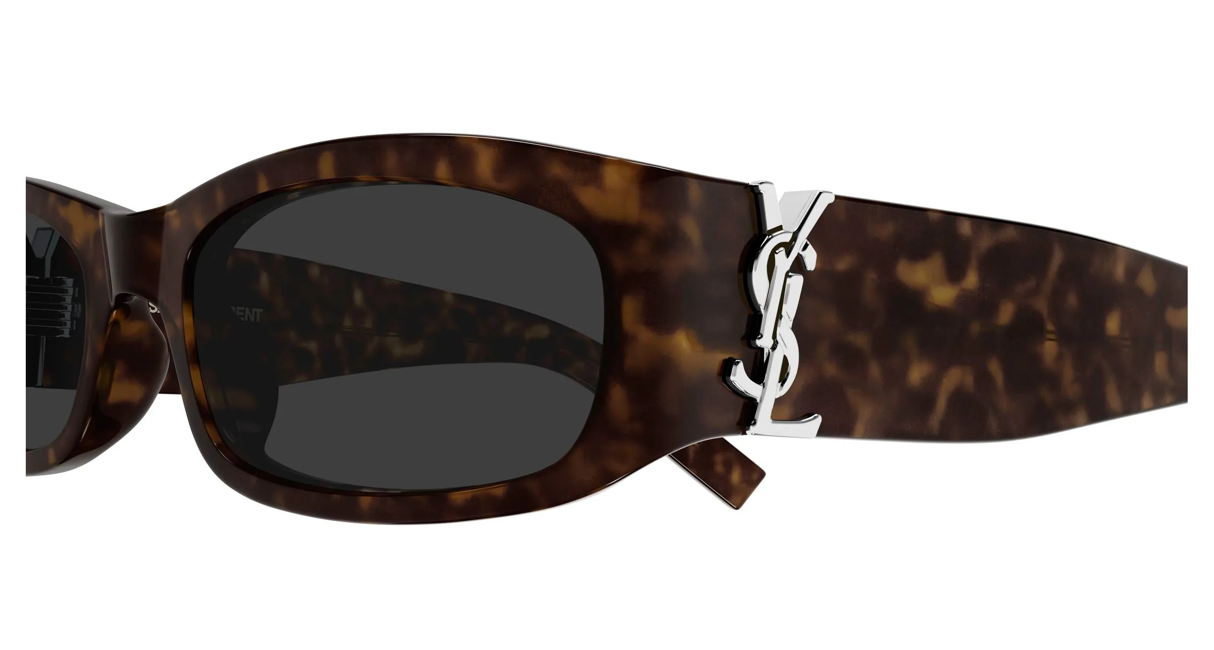 SAINT LAURENT SL M152/F 002 Occhiali da sole Acetato Havana Grigio Squadrata - immagine 3