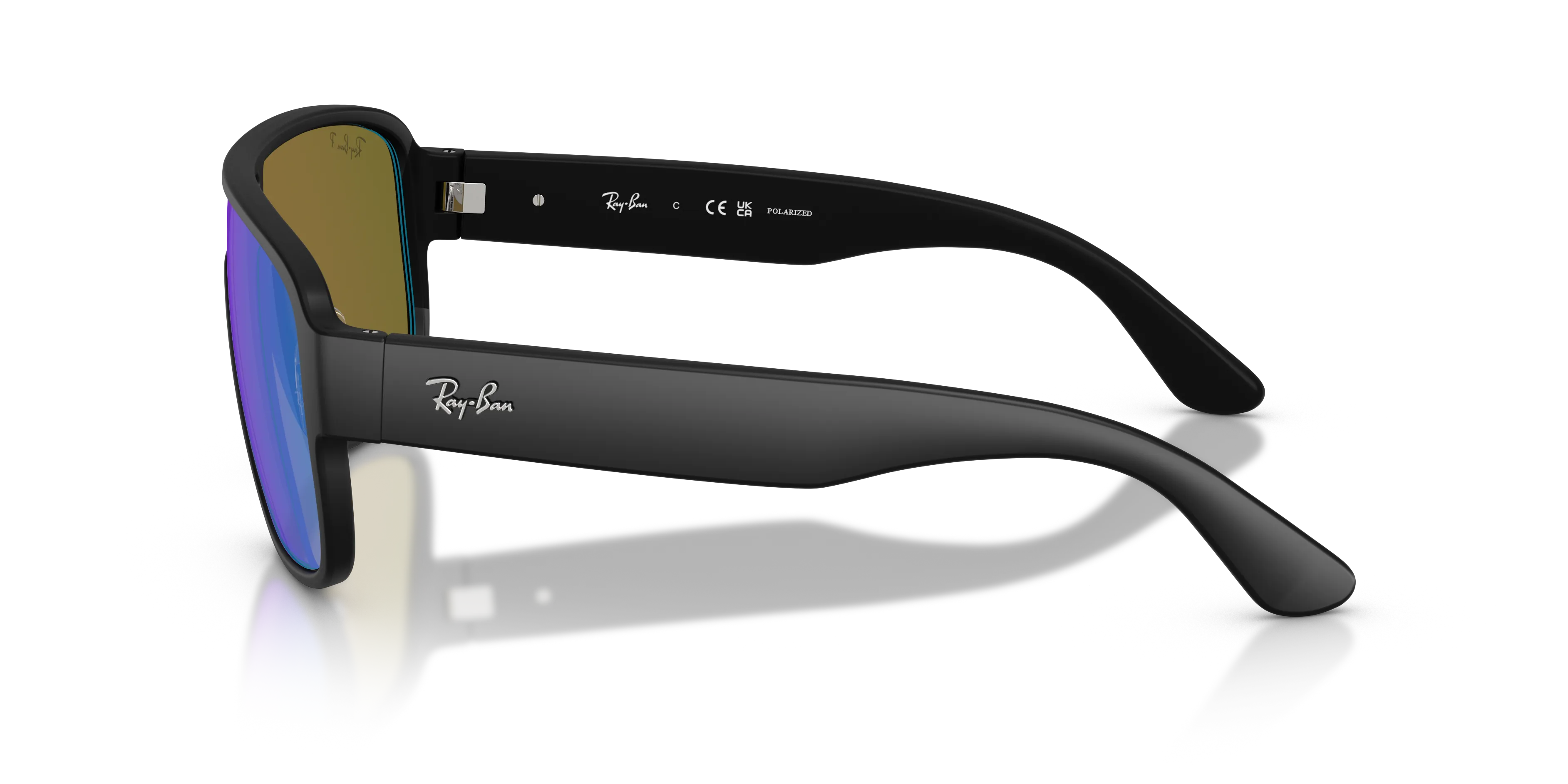 Ray - Ban RB2229 901SA1 Occhiali da sole Acetato Nero Squadrata Polarizzata - immagine 4