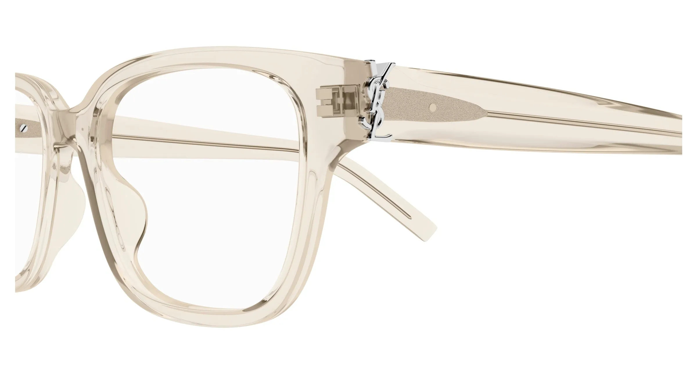 SAINT LAURENT SL M150/F 004 Montature da vista Acetato Beige Trasparente Squadrata - immagine 3