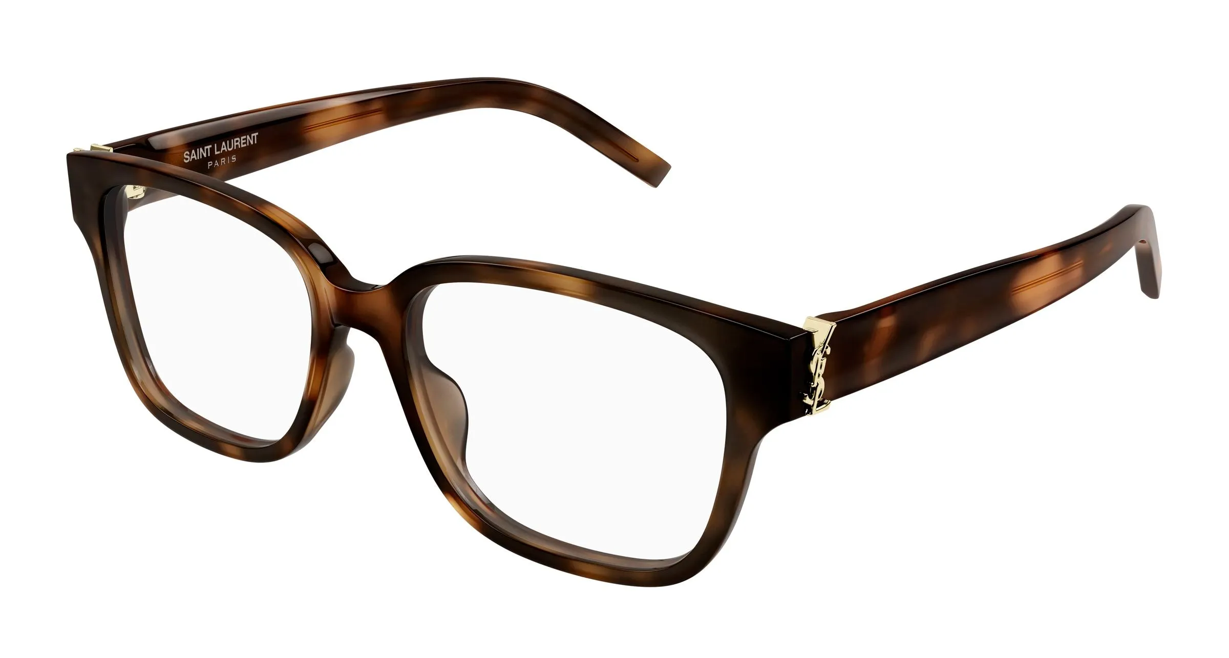 SAINT LAURENT SL M150/F 003 Montature da vista Acetato Havana Trasparente Squadrata - immagine 1