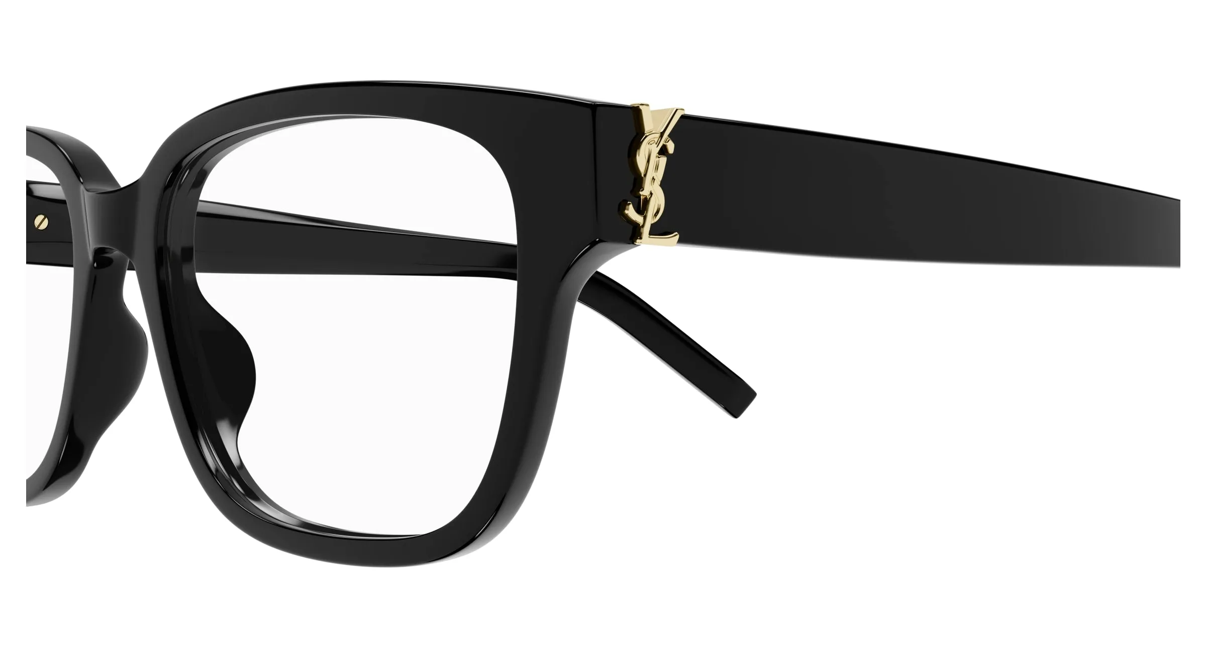 SAINT LAURENT SL M150/F 001 Montature da vista Acetato Nero Trasparente Squadrata - immagine 3