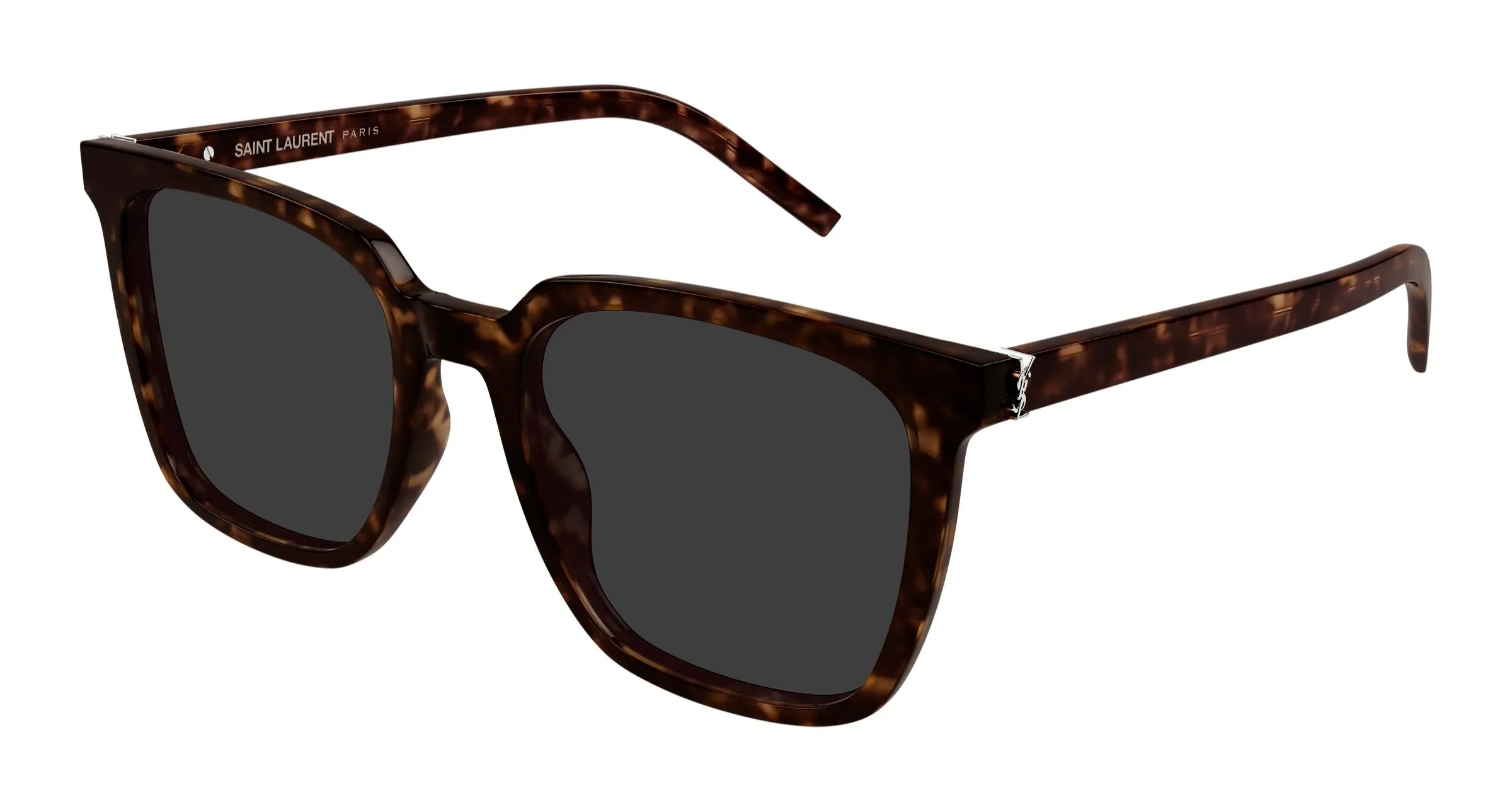 SAINT LAURENT SL M146/K 002 Occhiali da sole Acetato Havana Grigio Squadrata - immagine 1