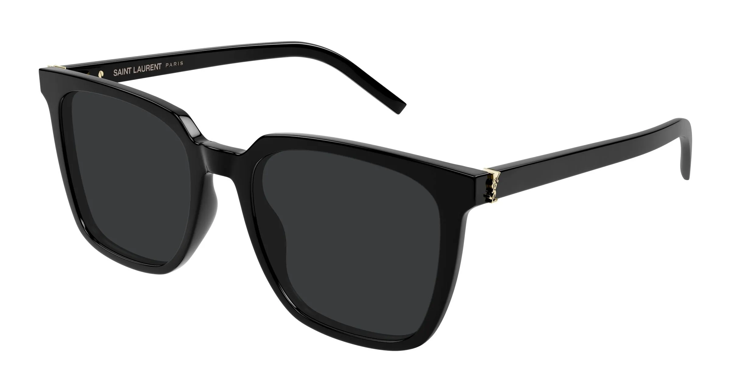 SAINT LAURENT SL M146/K 001 Occhiali da sole Acetato Nero Nero Squadrata - immagine 1
