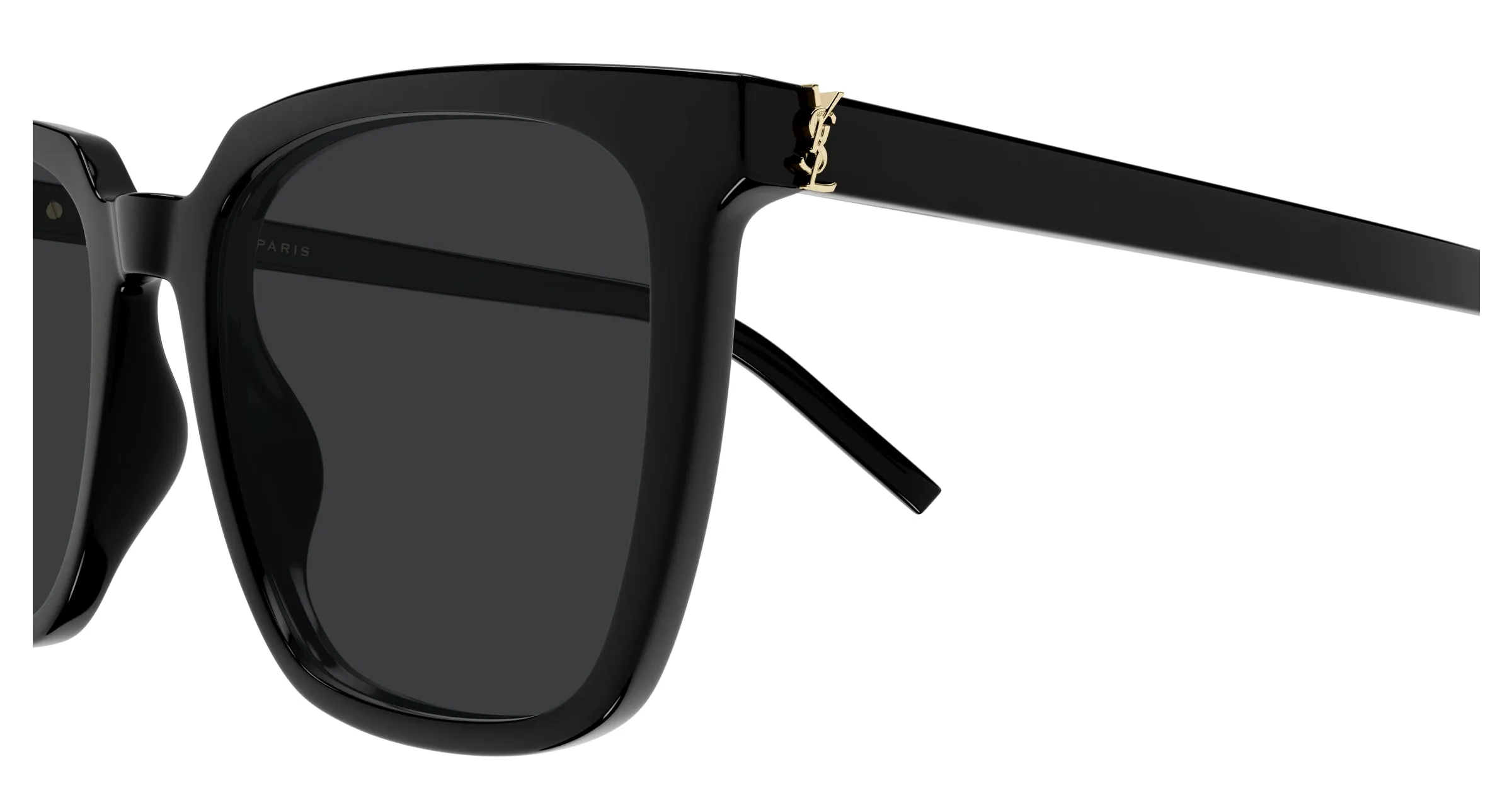 SAINT LAURENT SL M146/K 001 Occhiali da sole Acetato Nero Nero Squadrata - immagine 3