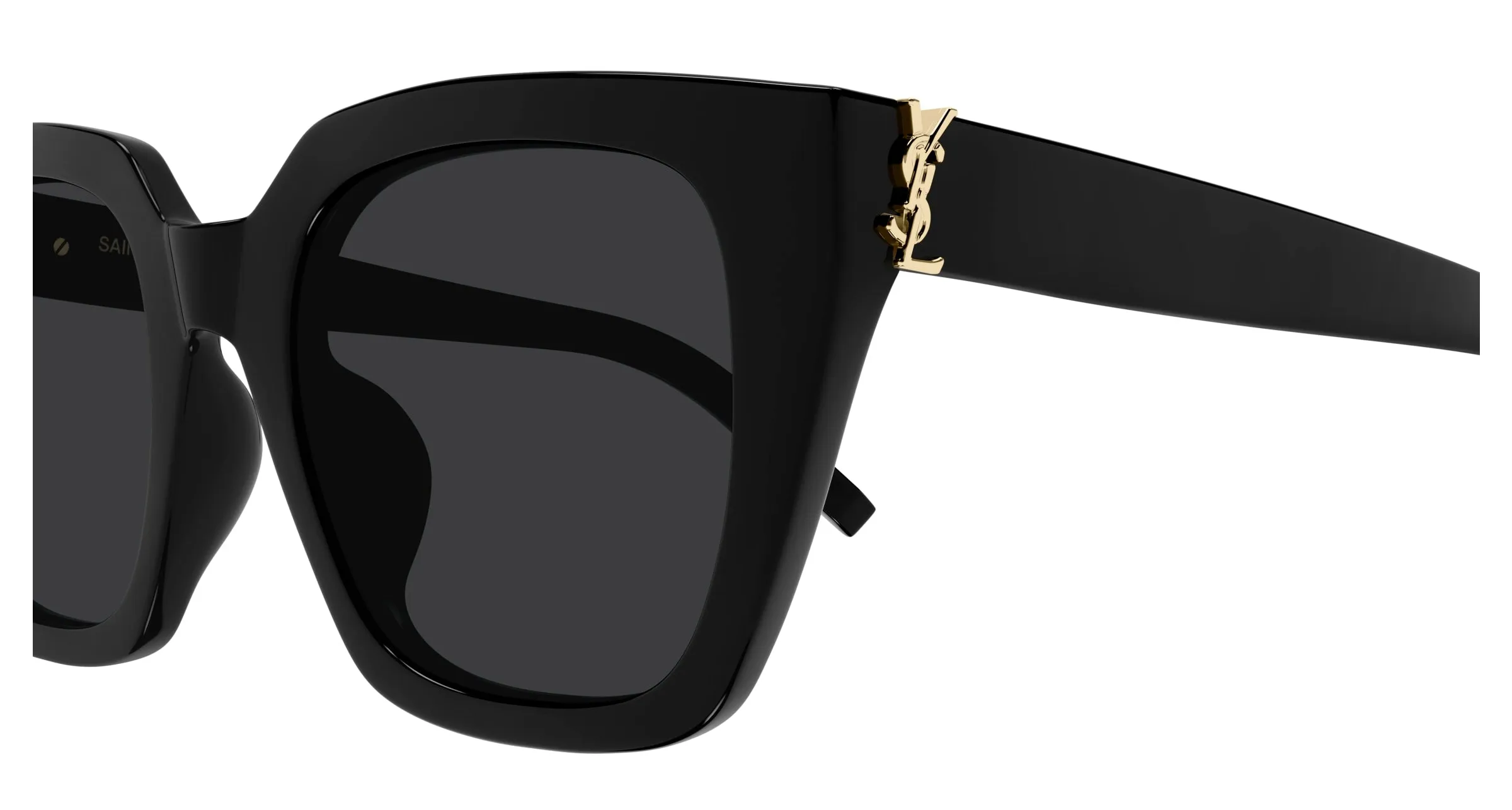 SAINT LAURENT SL M143/F 001 Occhiali da sole Acetato Nero Nero Cat Eye - immagine 3
