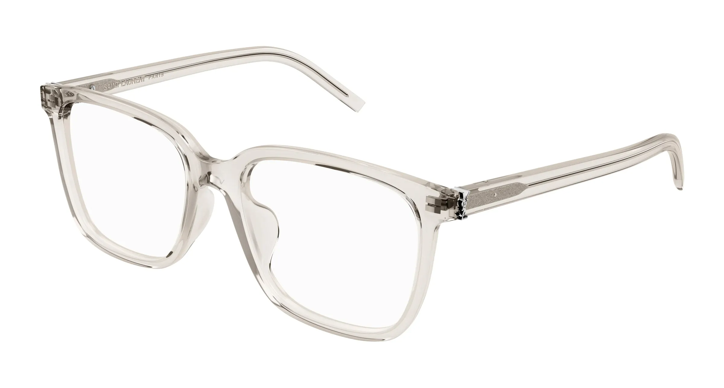 SAINT LAURENT SL M142/F 003 Montature da vista Acetato Beige Trasparente Squadrata - immagine 1