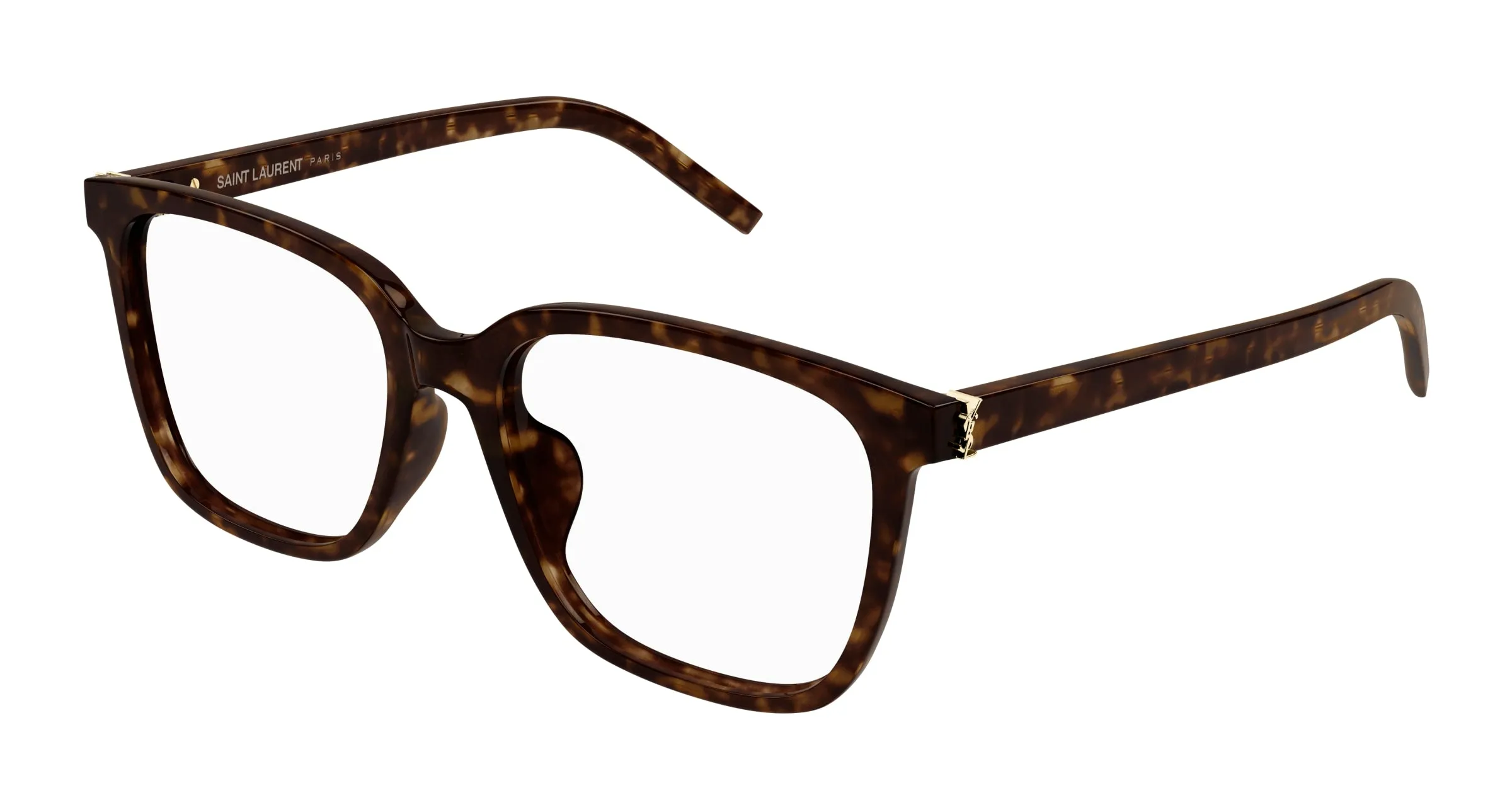 SAINT LAURENT SL M142/F 002 Montature da vista Acetato Havana Trasparente Squadrata - immagine 1