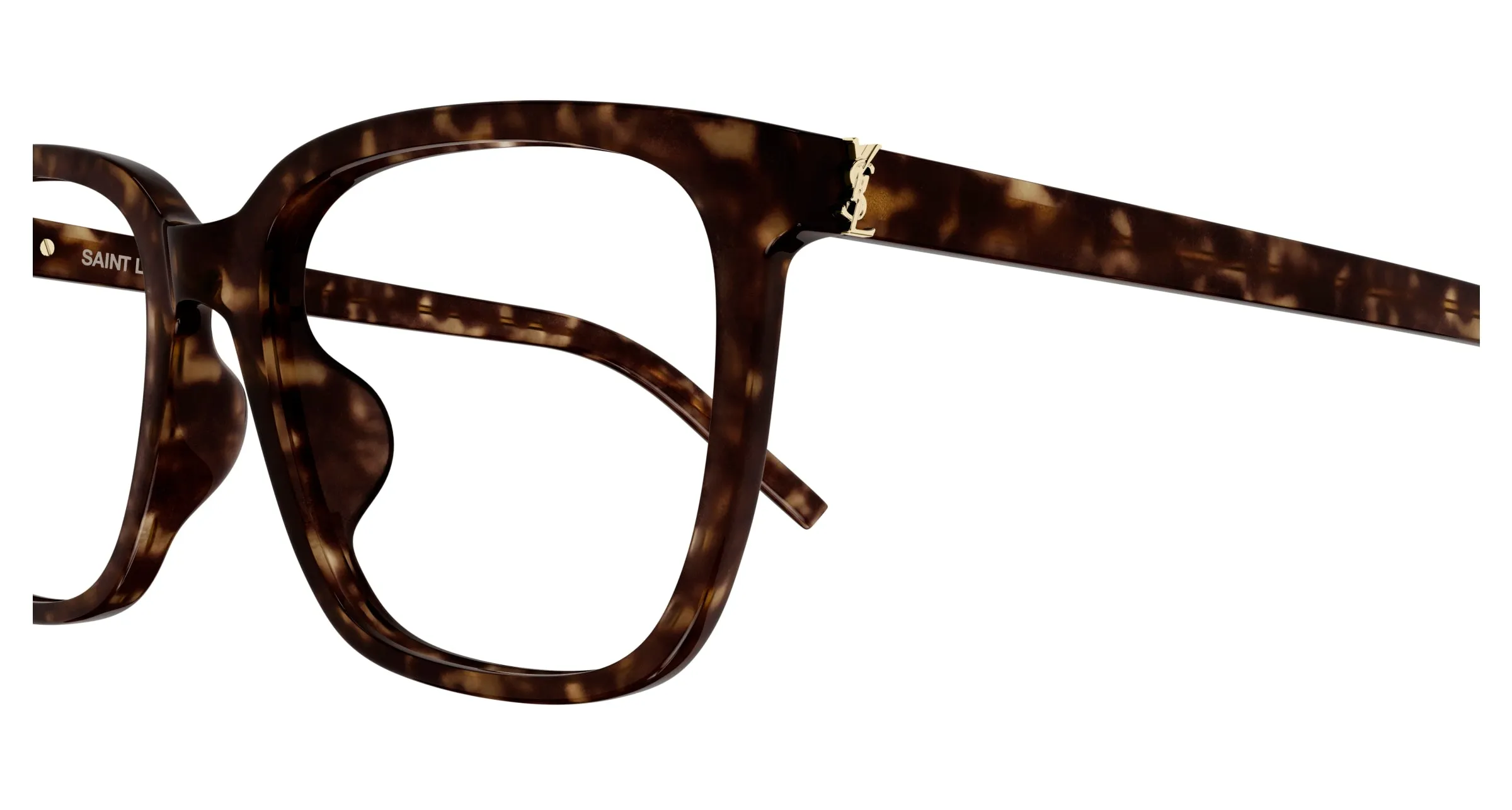 SAINT LAURENT SL M142/F 002 Montature da vista Acetato Havana Trasparente Squadrata - immagine 3