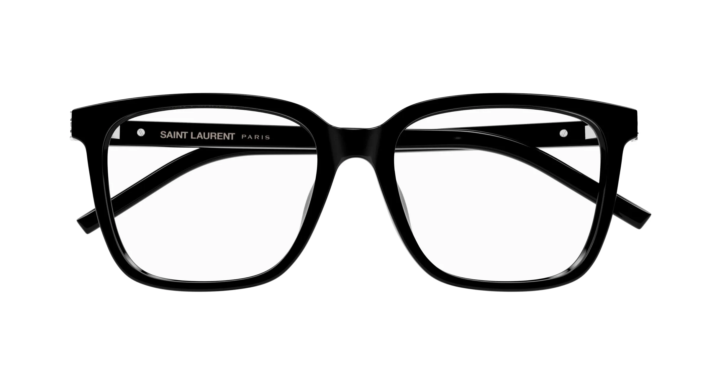 SAINT LAURENT SL M142/F 001 Montature da vista Acetato Nero Trasparente Squadrata - immagine 2