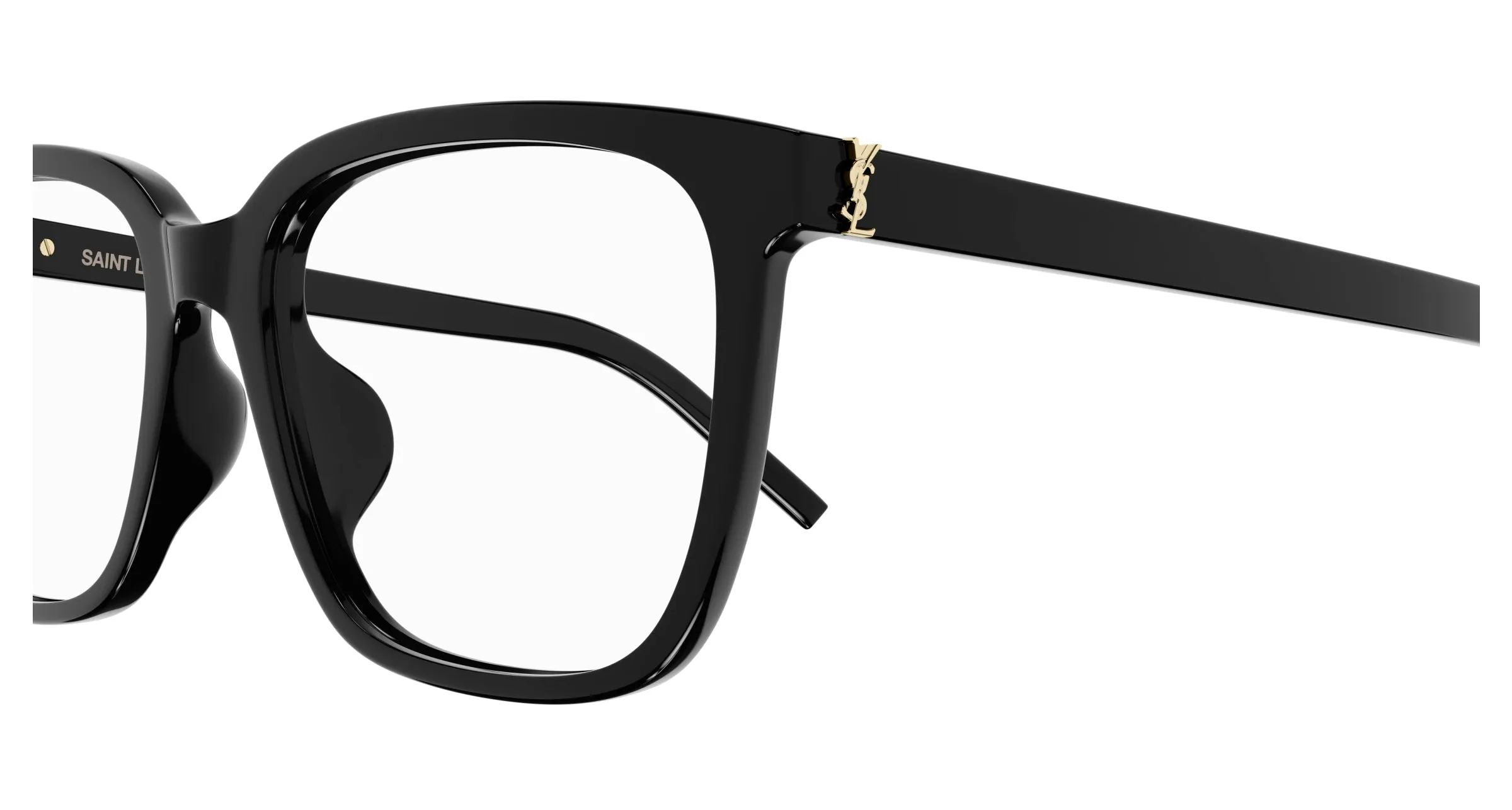 SAINT LAURENT SL M142/F 001 Montature da vista Acetato Nero Trasparente Squadrata - immagine 3