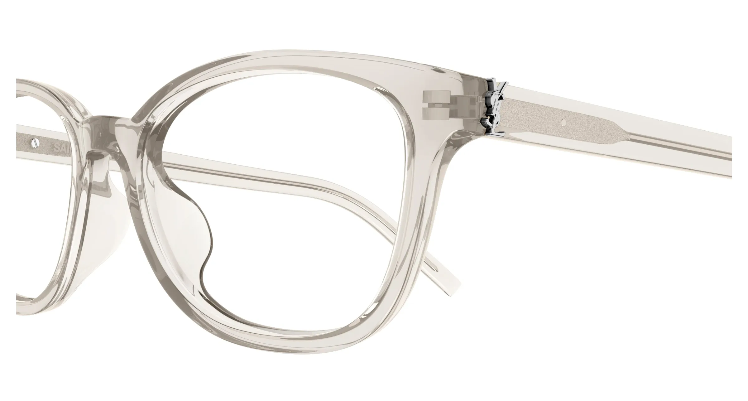 SAINT LAURENT SL M141/F 006 Montature da vista Acetato Beige Trasparente Cat Eye - immagine 3