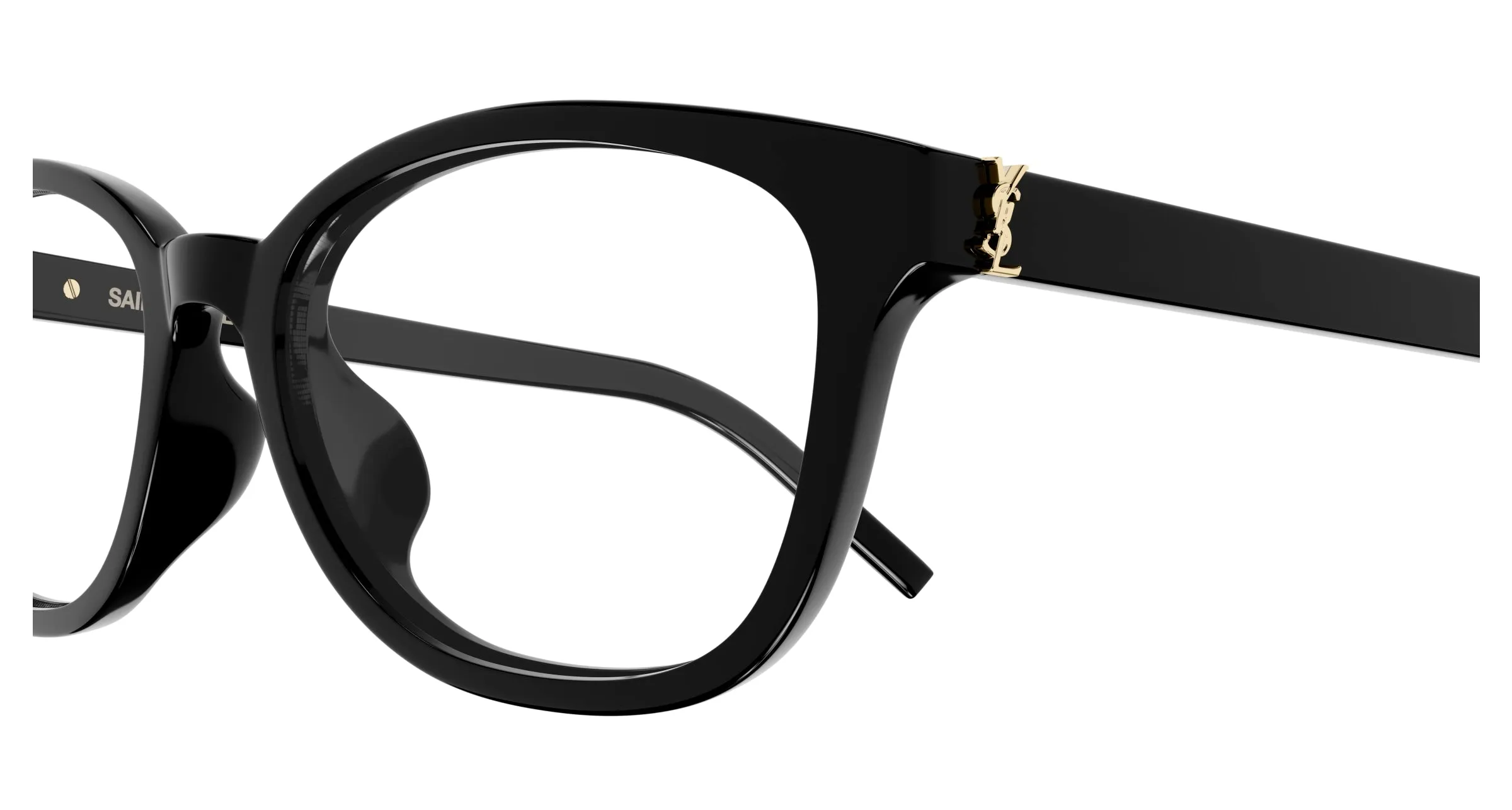 SAINT LAURENT SL M141/F 004 Montature da vista Acetato Nero Trasparente Cat Eye - immagine 3