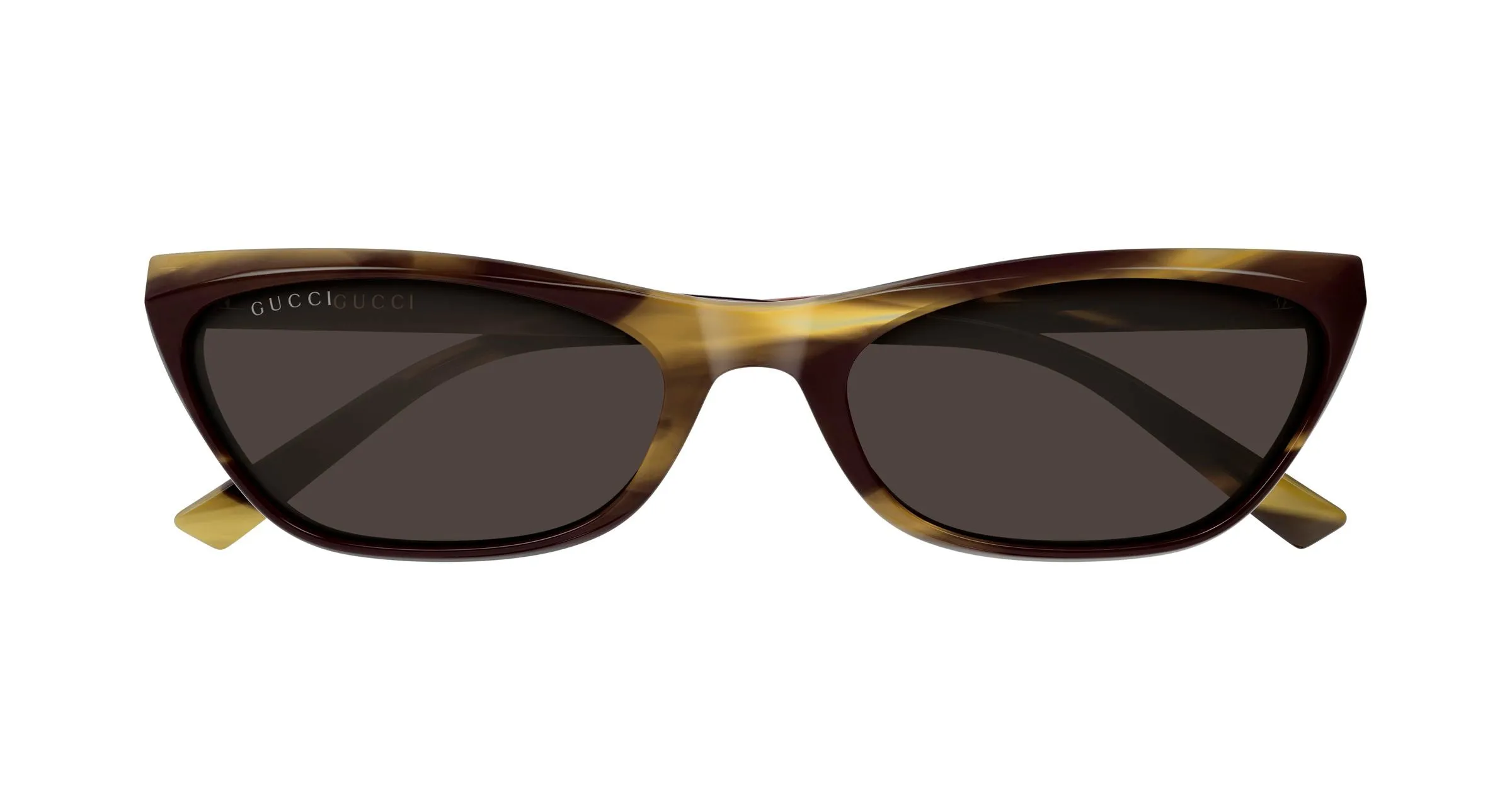 Gucci GG2203S 002 Occhiali da sole Acetato Havana Grigio Geometrica - immagine 2