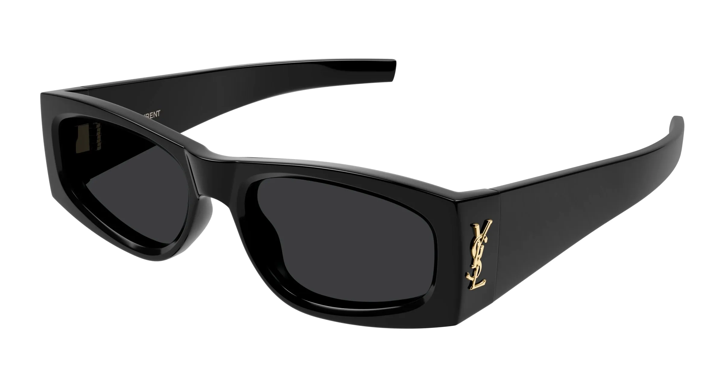 SAINT LAURENT SL M140/F 001 Occhiali da sole Acetato Nero Nero Squadrata - immagine 1