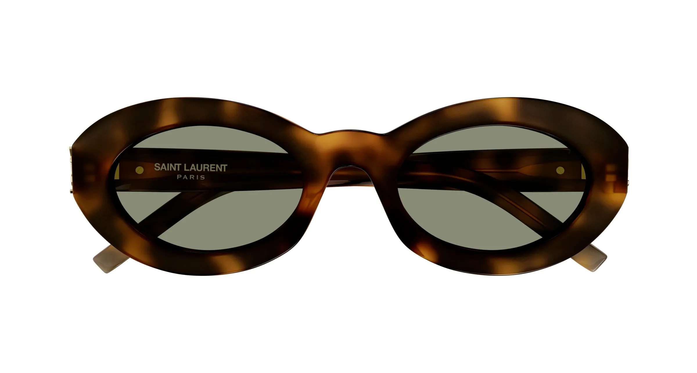 SAINT LAURENT SL M136/F 002 Occhiali da sole Acetato Havana Verde Rotonda - immagine 2