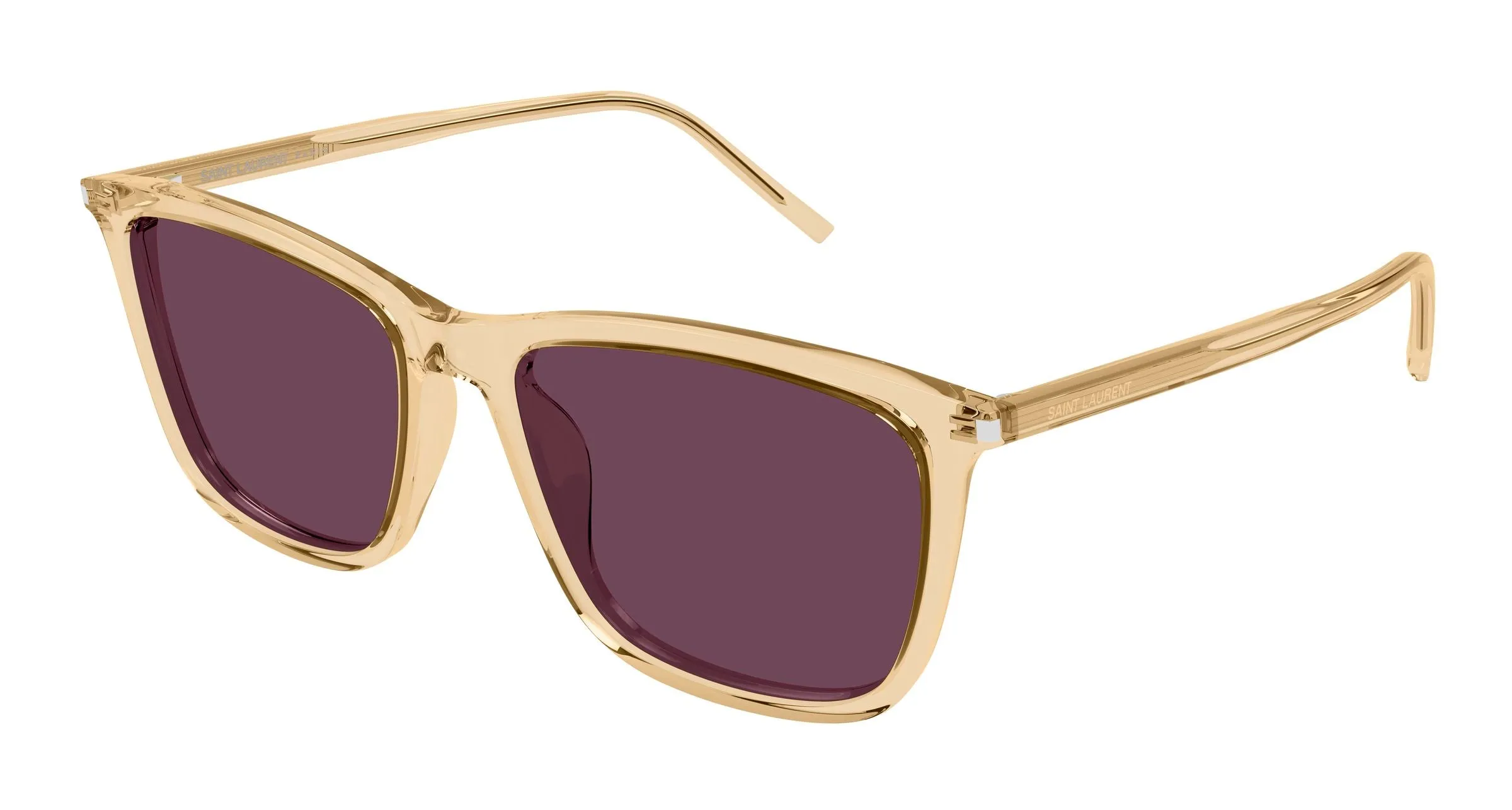 SAINT LAURENT SL 851/K 005 Occhiali da sole Acetato Giallo Viola Squadrata - immagine 1