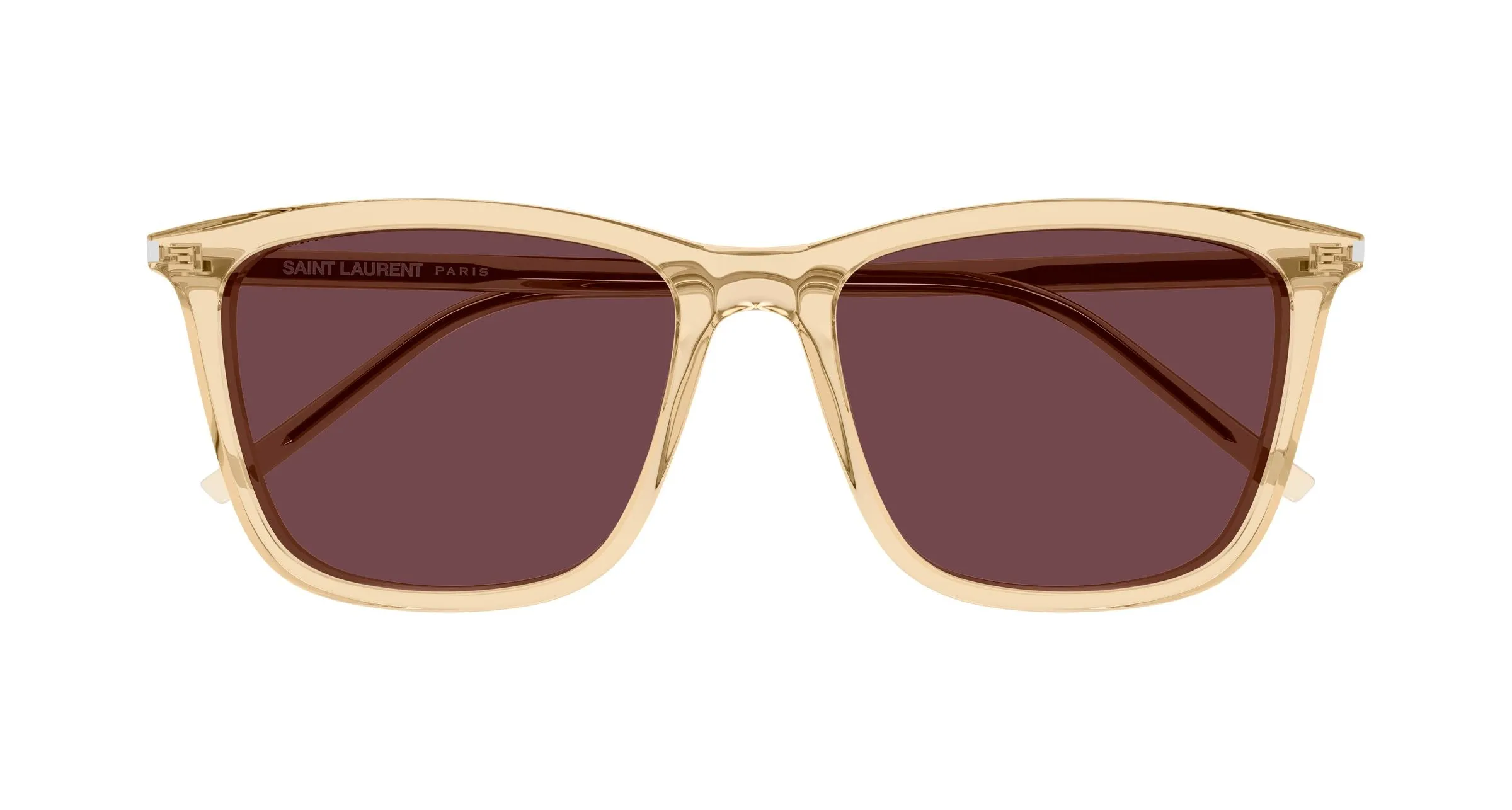 SAINT LAURENT SL 851/K 005 Occhiali da sole Acetato Giallo Viola Squadrata - immagine 2