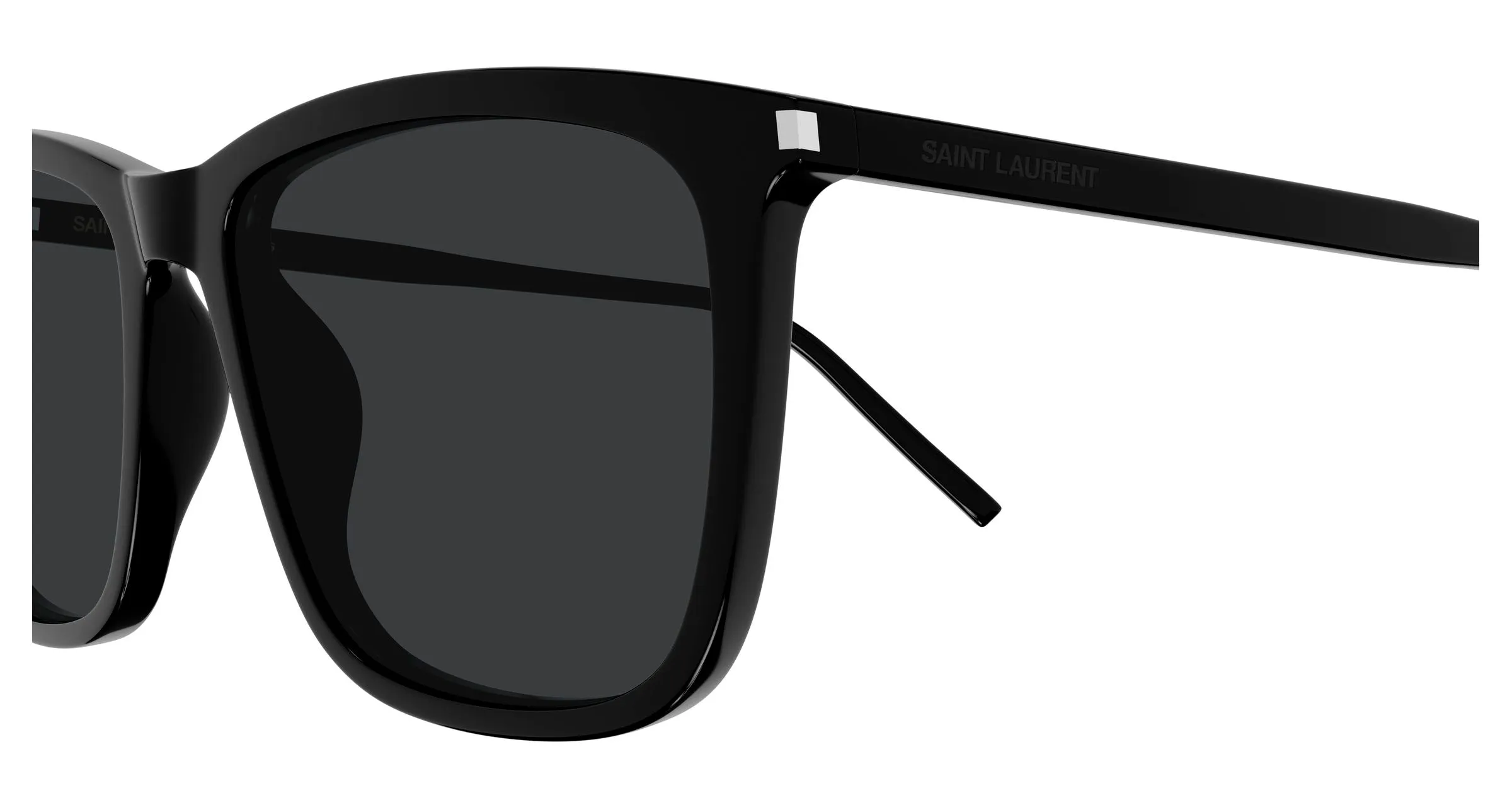 SAINT LAURENT SL 851/K 001 Occhiali da sole Acetato Nero Nero Squadrata - immagine 3