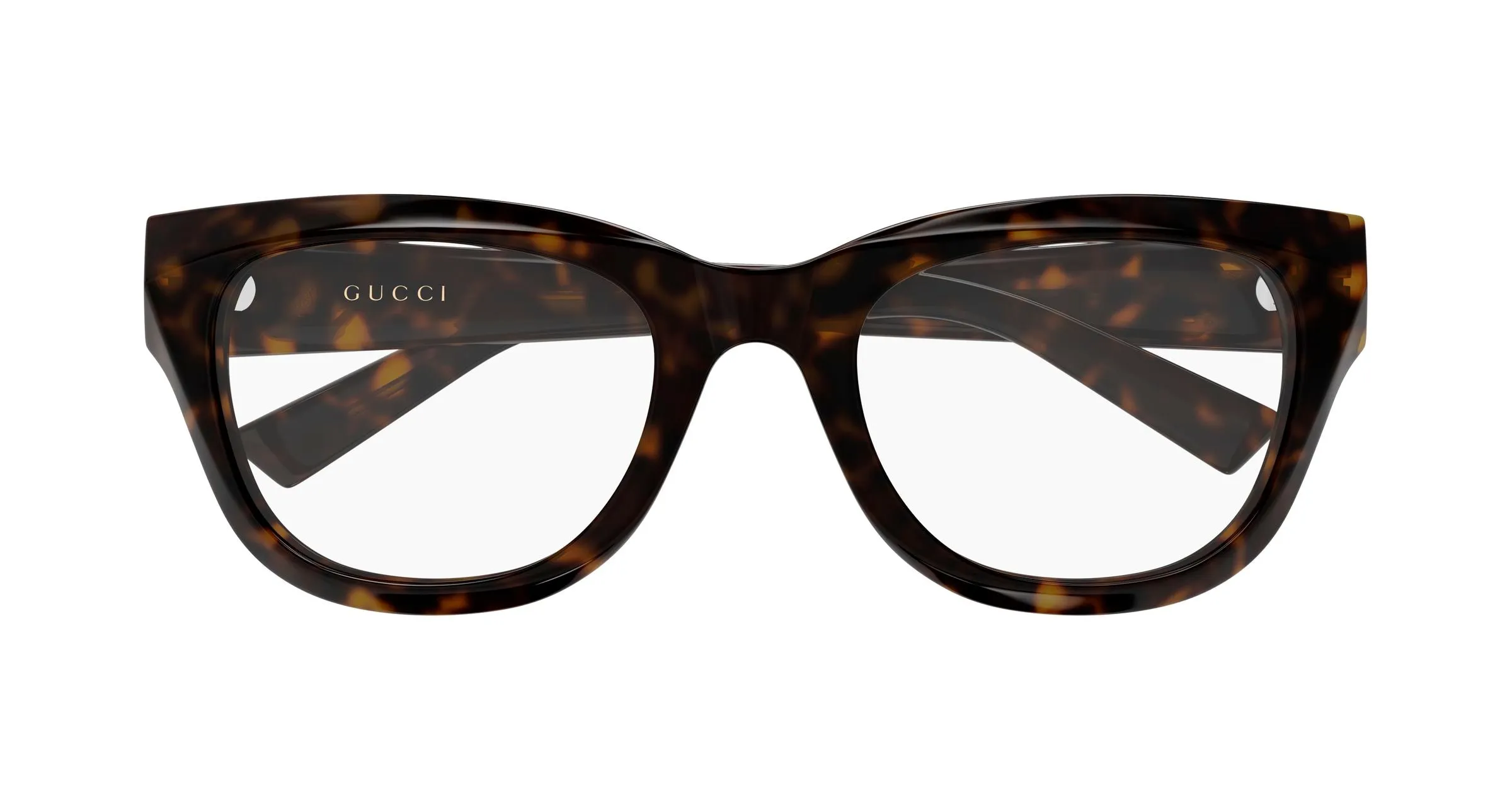 Gucci GG2202O 002 Montature da vista Acetato Havana Trasparente Geometrica - immagine 2