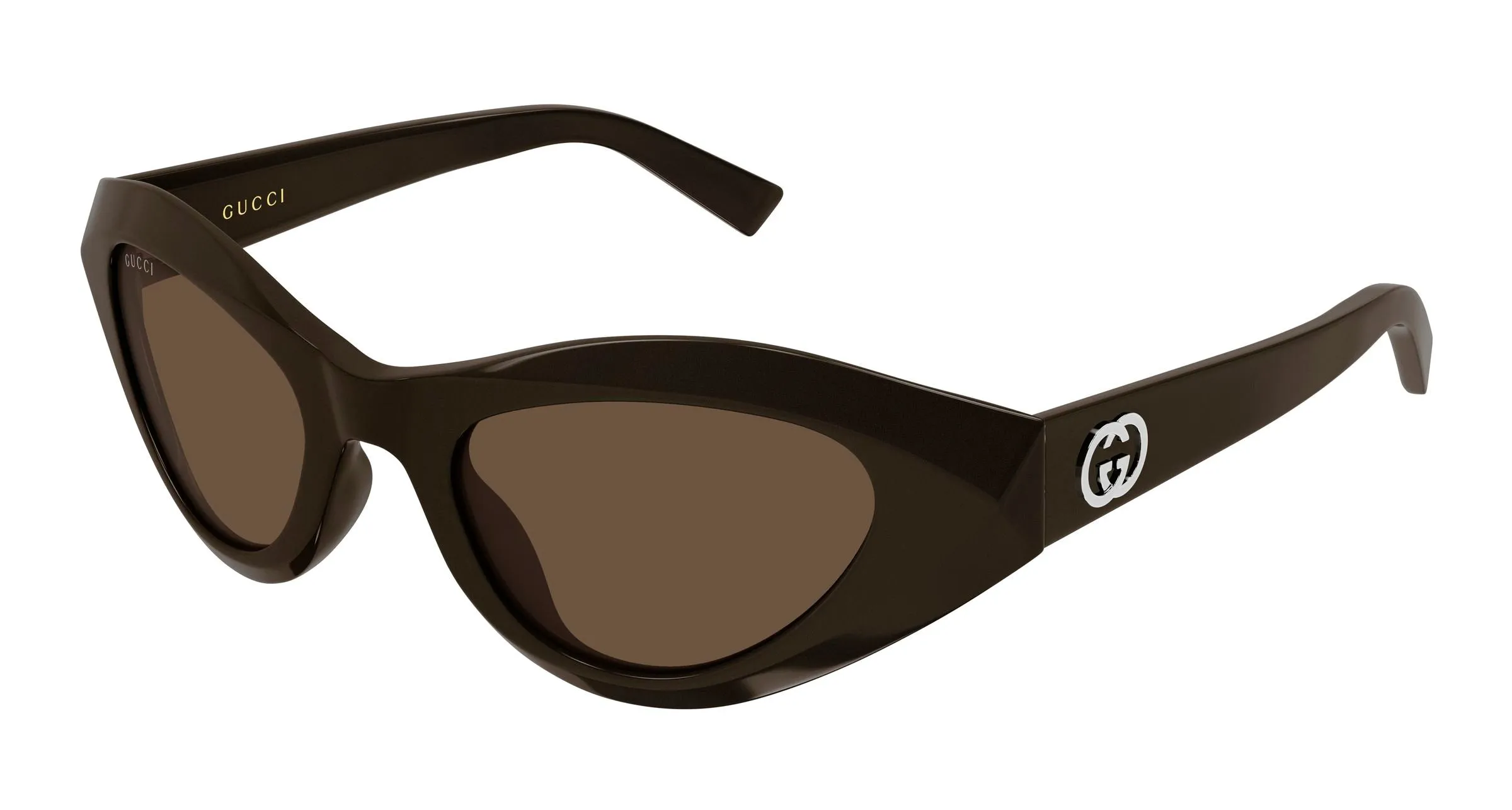 Gucci GG2201S 003 Occhiali da sole Acetato Marrone Marrone Geometrica - immagine 1