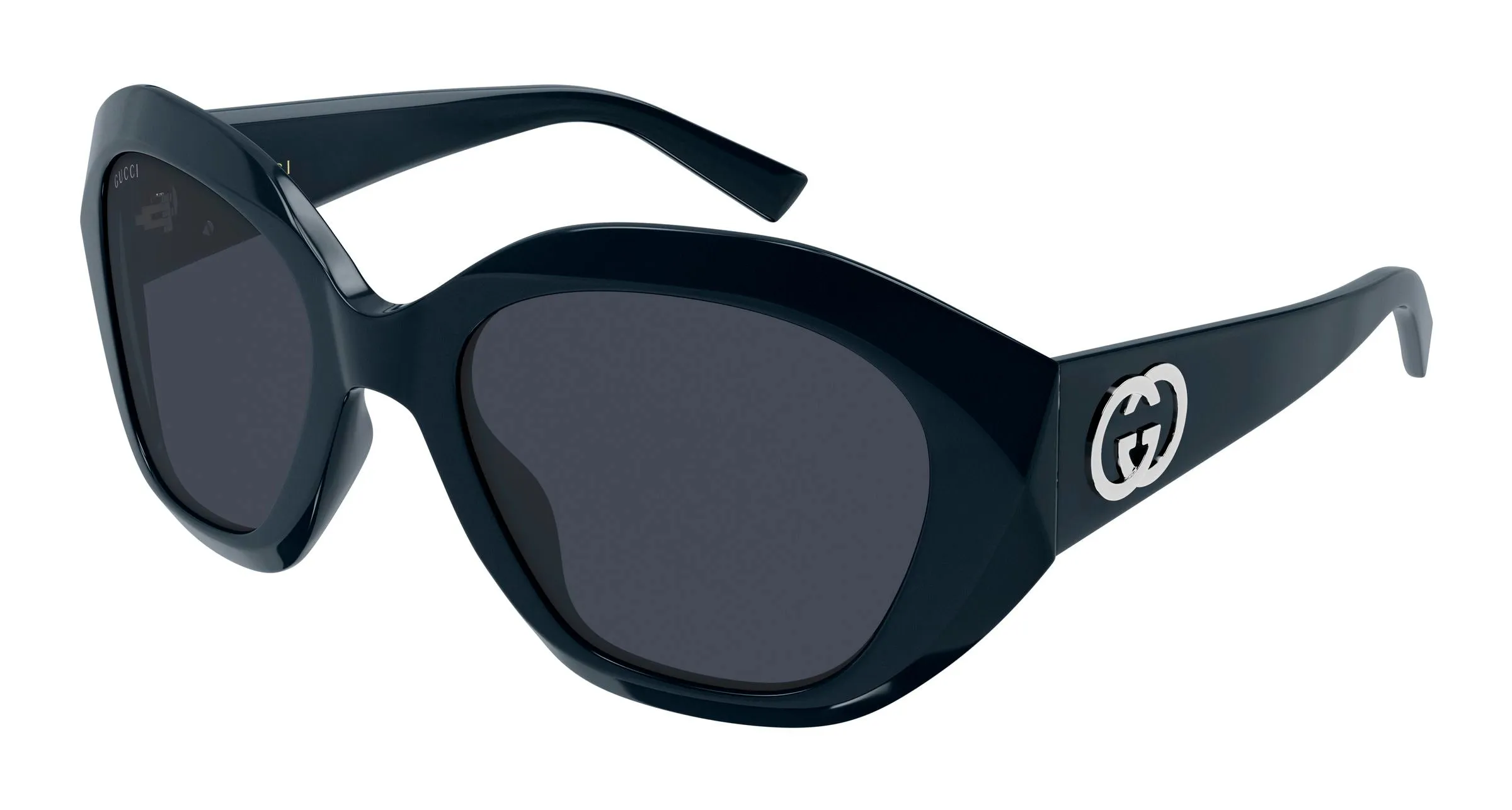 Gucci GG2200S 004 Occhiali da sole Acetato Blu Blu Geometrica - immagine 1