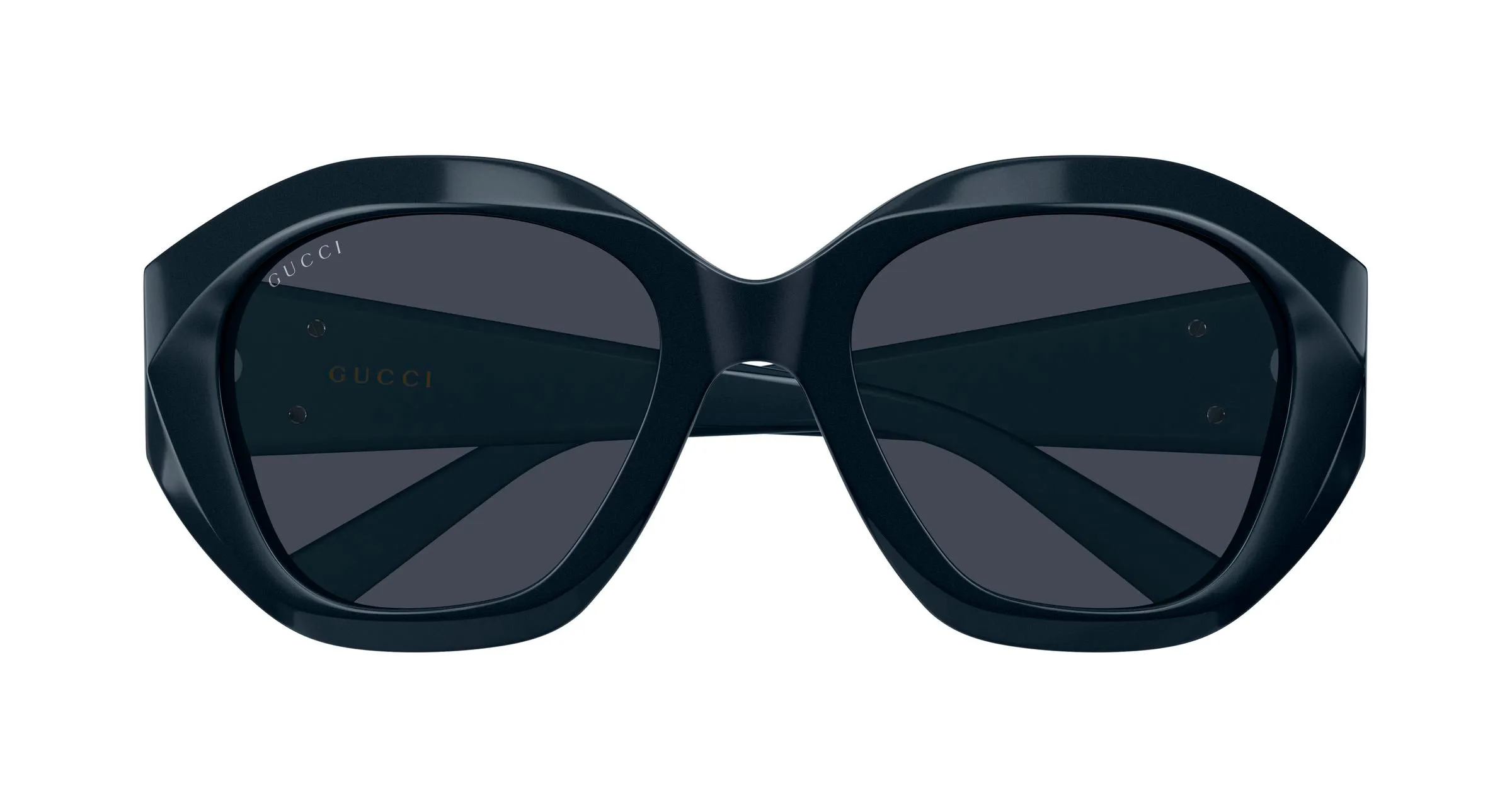 Gucci GG2200S 004 Occhiali da sole Acetato Blu Blu Geometrica - immagine 2