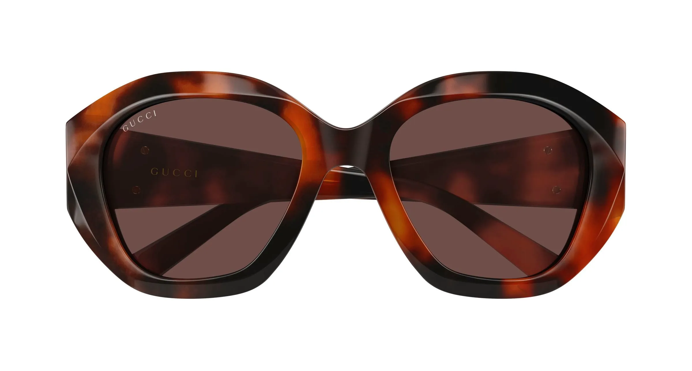 Gucci GG2200S 002 Occhiali da sole Acetato Havana Marrone Geometrica - immagine 2