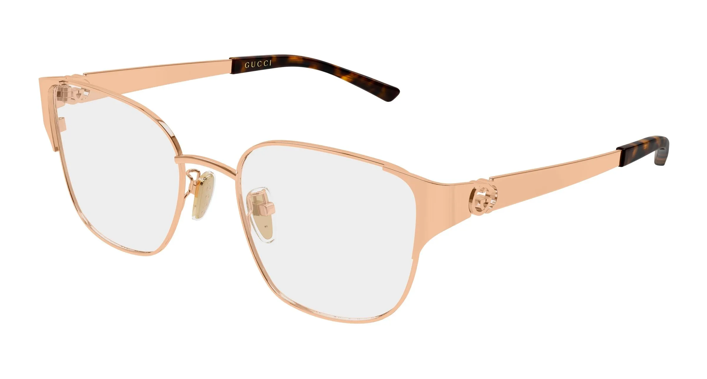 Gucci GG2199OL 006 Montature da vista Metallo Oro Trasparente Geometrica - immagine 1