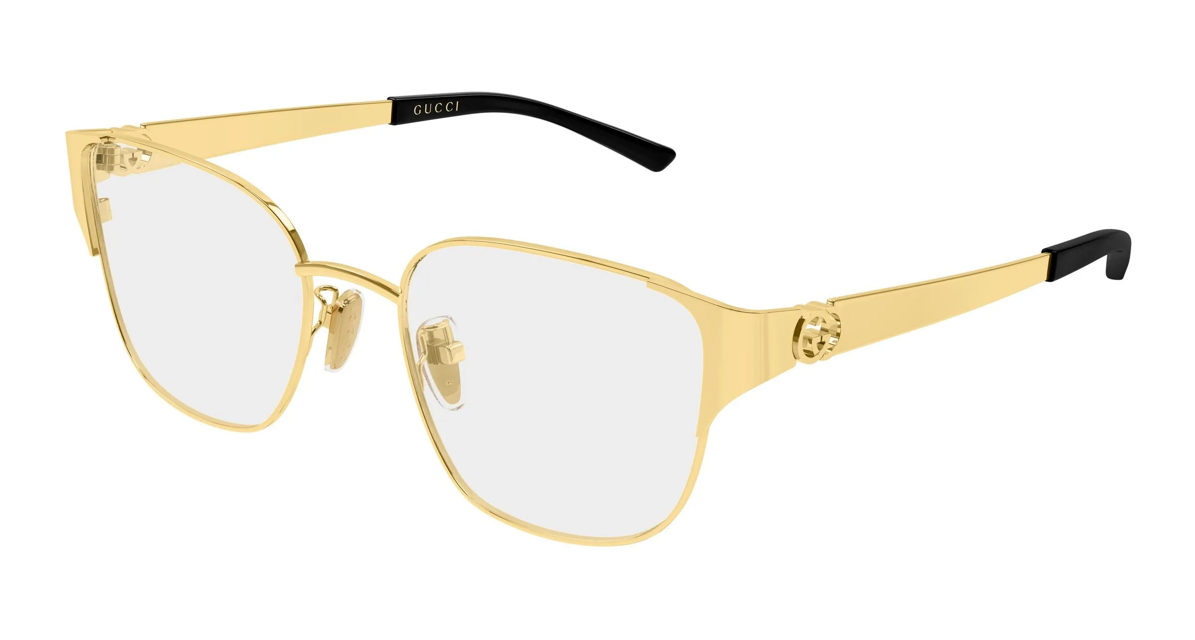 Gucci GG2199OL 004 Montature da vista Metallo Oro Trasparente Geometrica - immagine 1