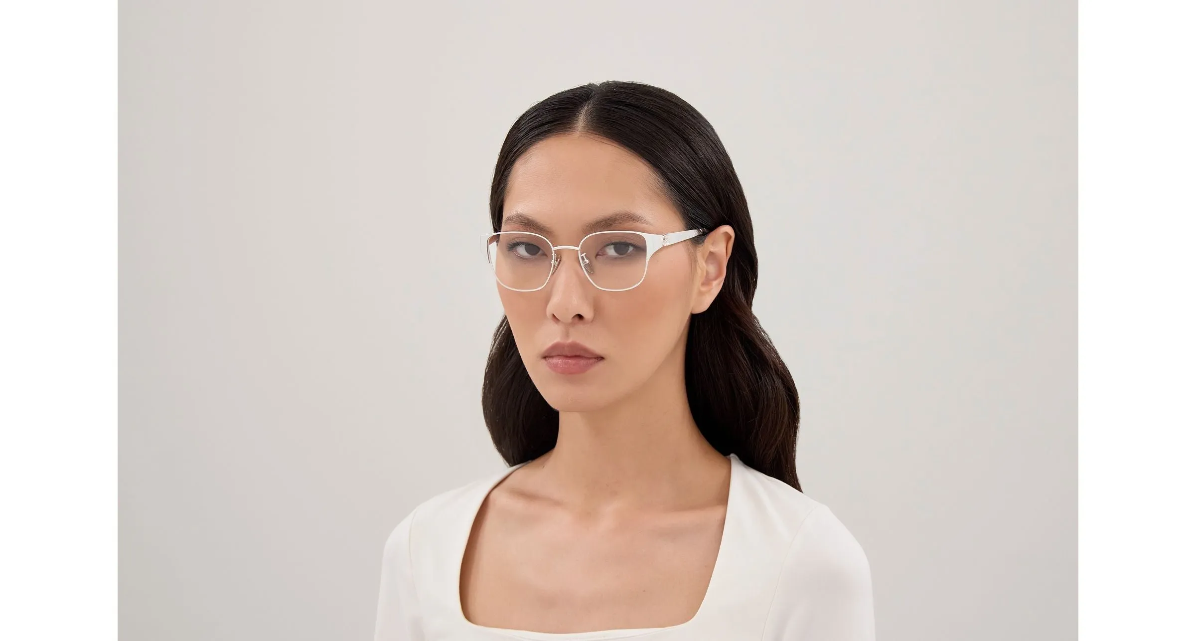 Gucci GG2199OL 002 Montature da vista Metallo Argento Trasparente Geometrica - immagine 2