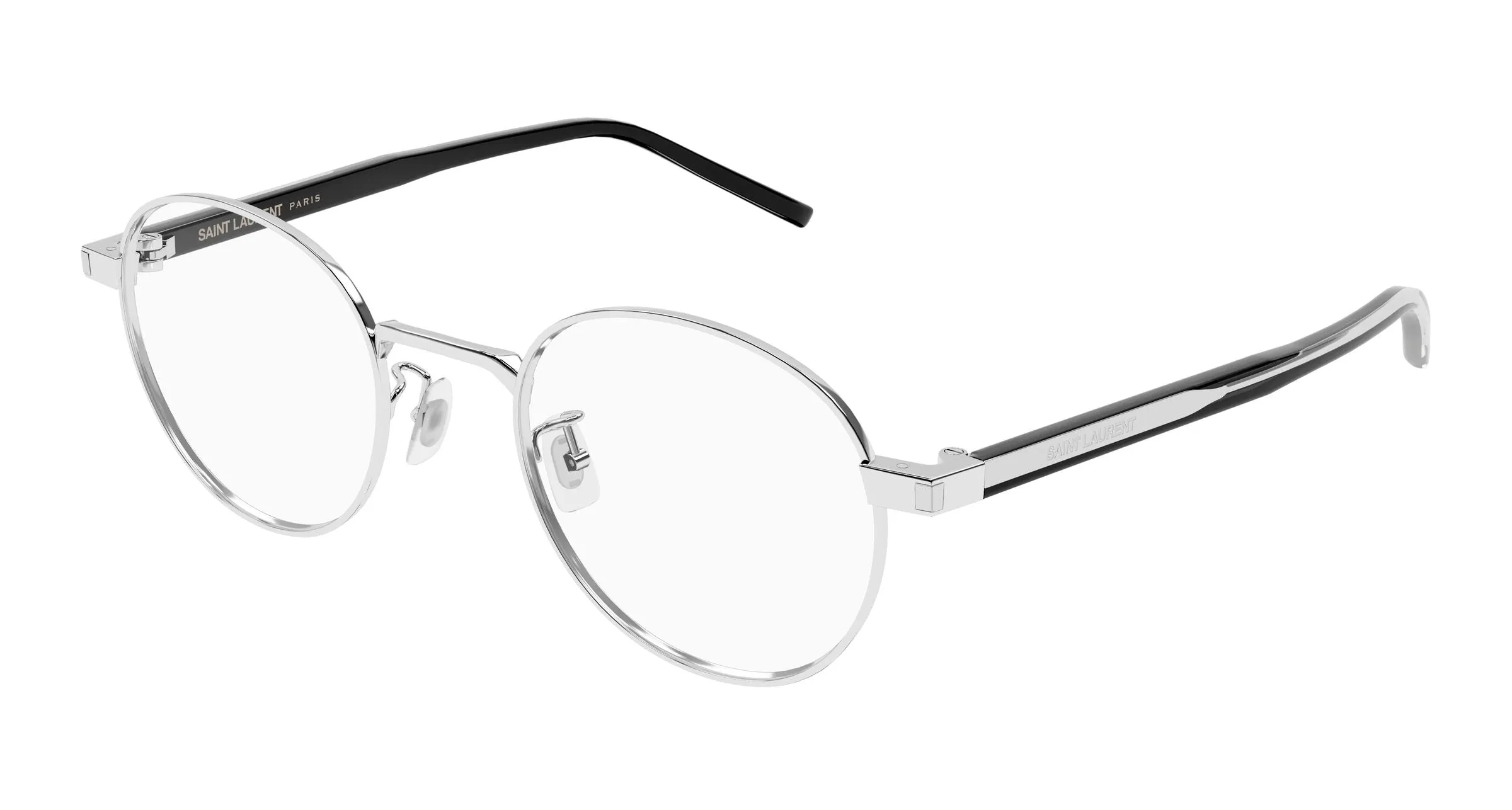 SAINT LAURENT SL 848/J 002 Montature da vista Metallo Argento Trasparente Rotonda - immagine 1