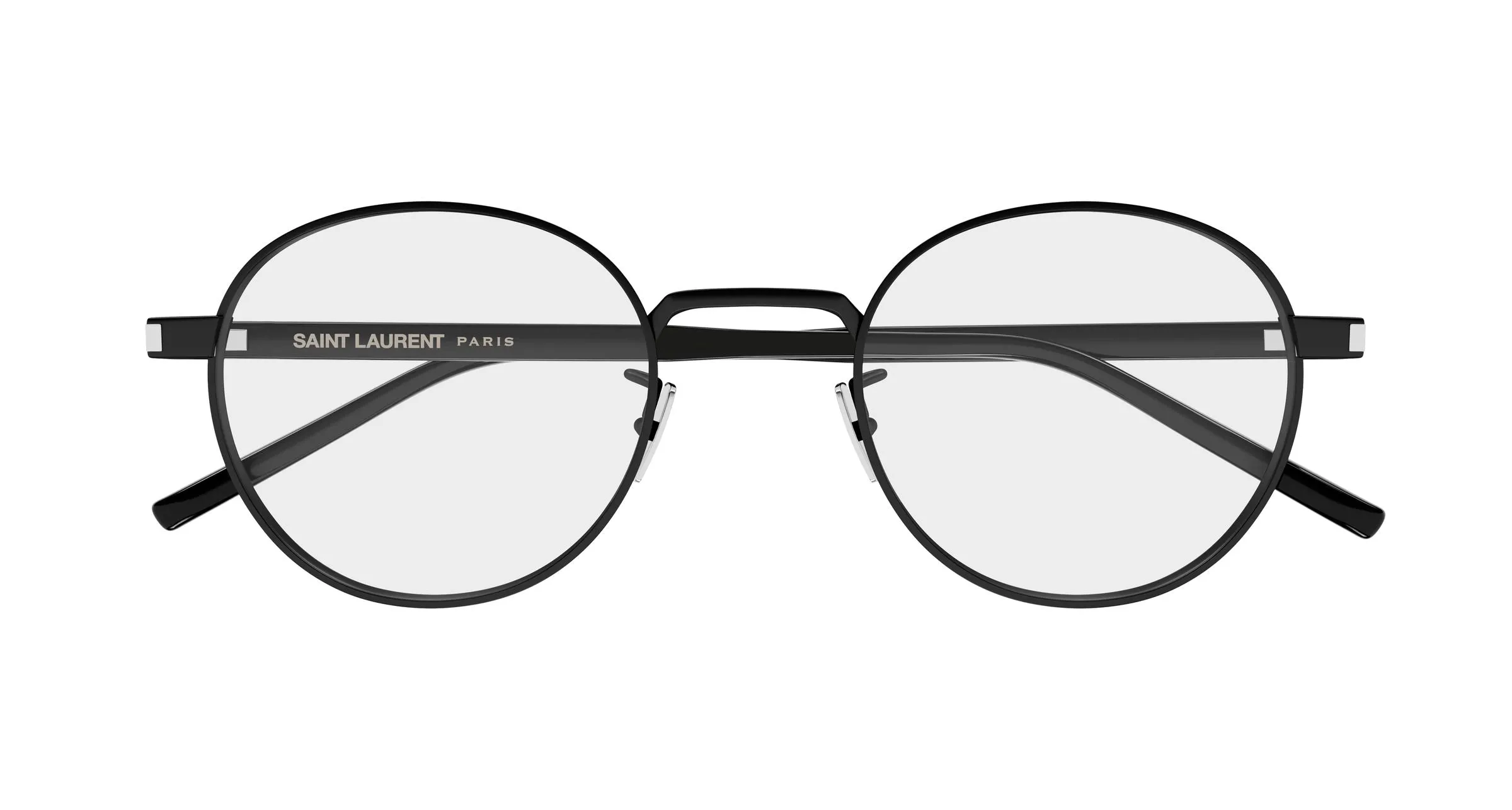 SAINT LAURENT SL 848/J 001 Montature da vista Metallo Nero Trasparente Rotonda - immagine 2