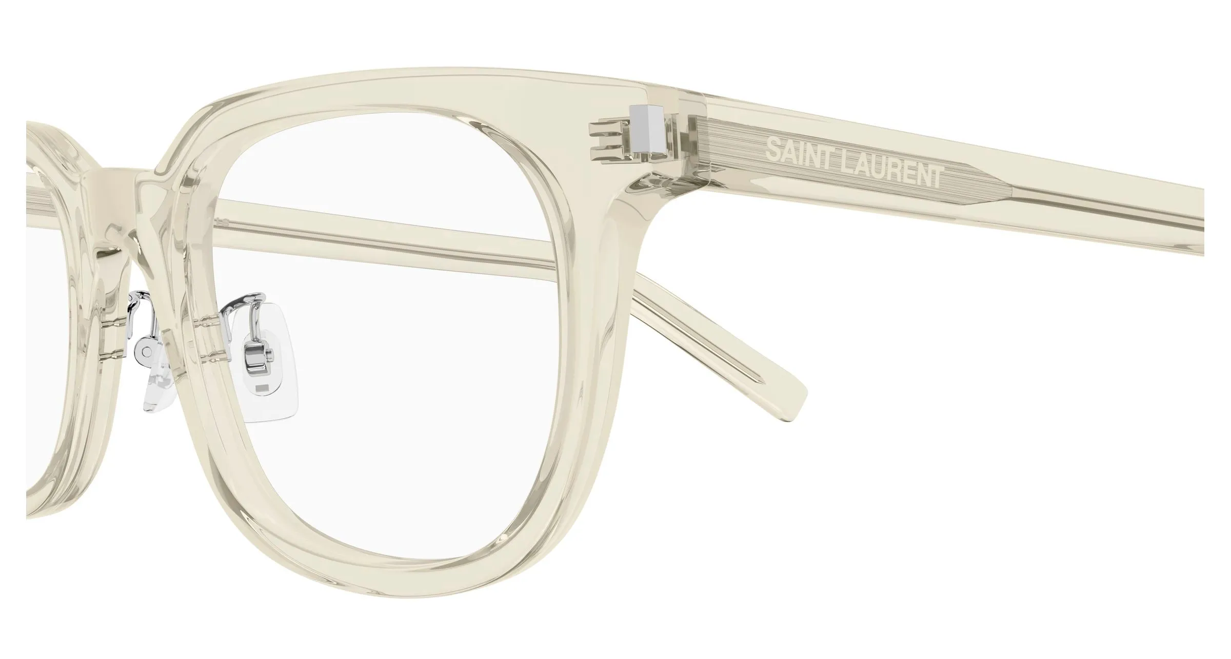 SAINT LAURENT SL 840/J 004 Montature da vista Acetato Giallo Trasparente Squadrata - immagine 3