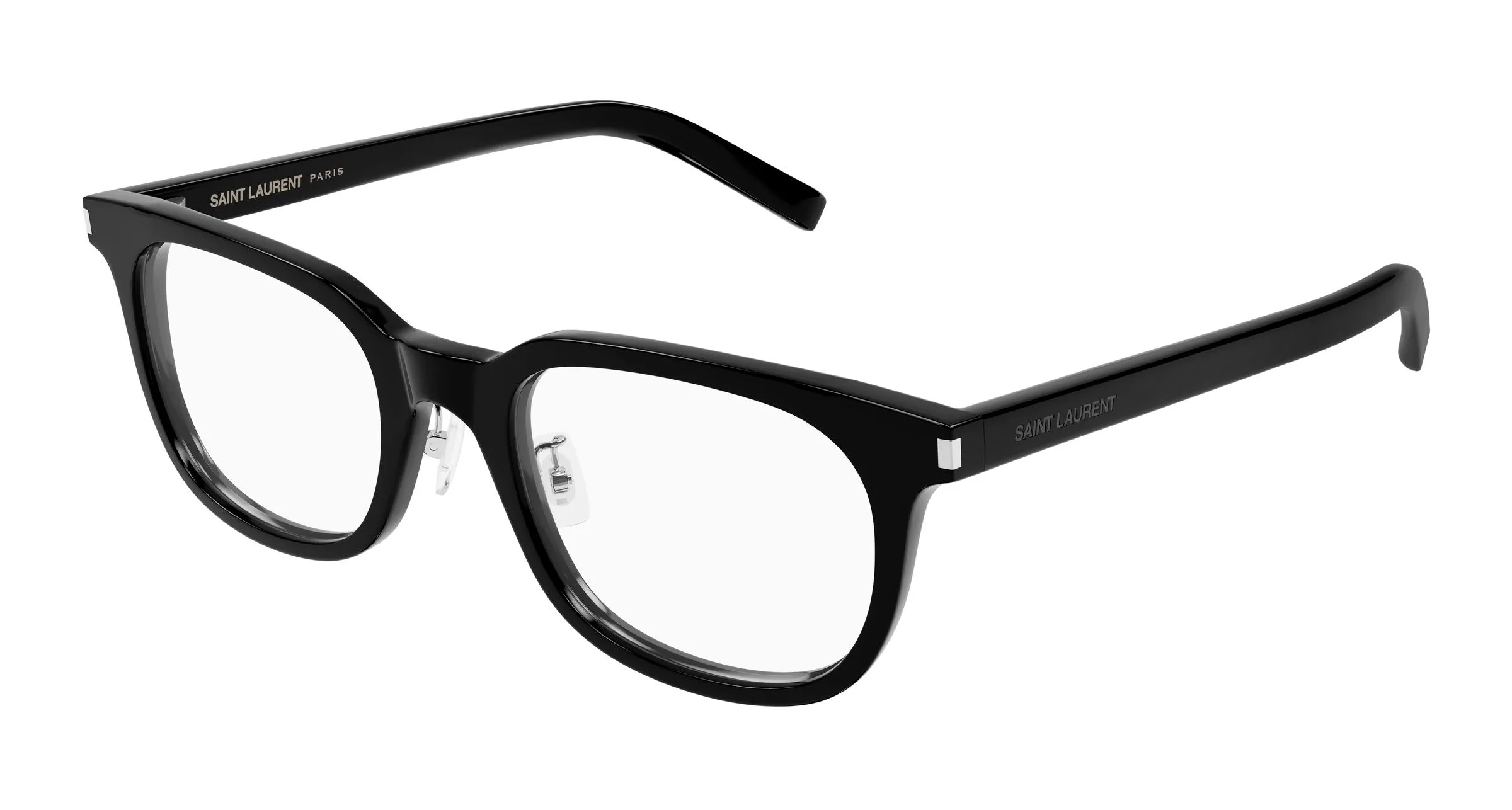 SAINT LAURENT SL 840/J 001 Montature da vista Acetato Nero Trasparente Squadrata - immagine 1