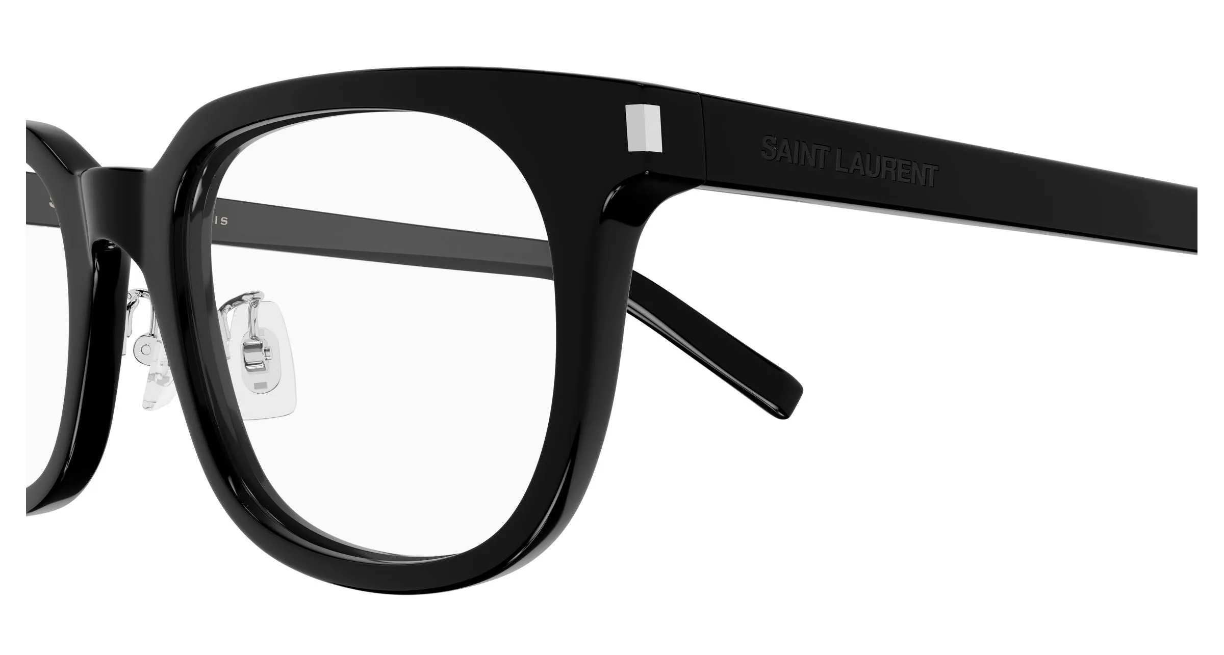 SAINT LAURENT SL 840/J 001 Montature da vista Acetato Nero Trasparente Squadrata - immagine 3