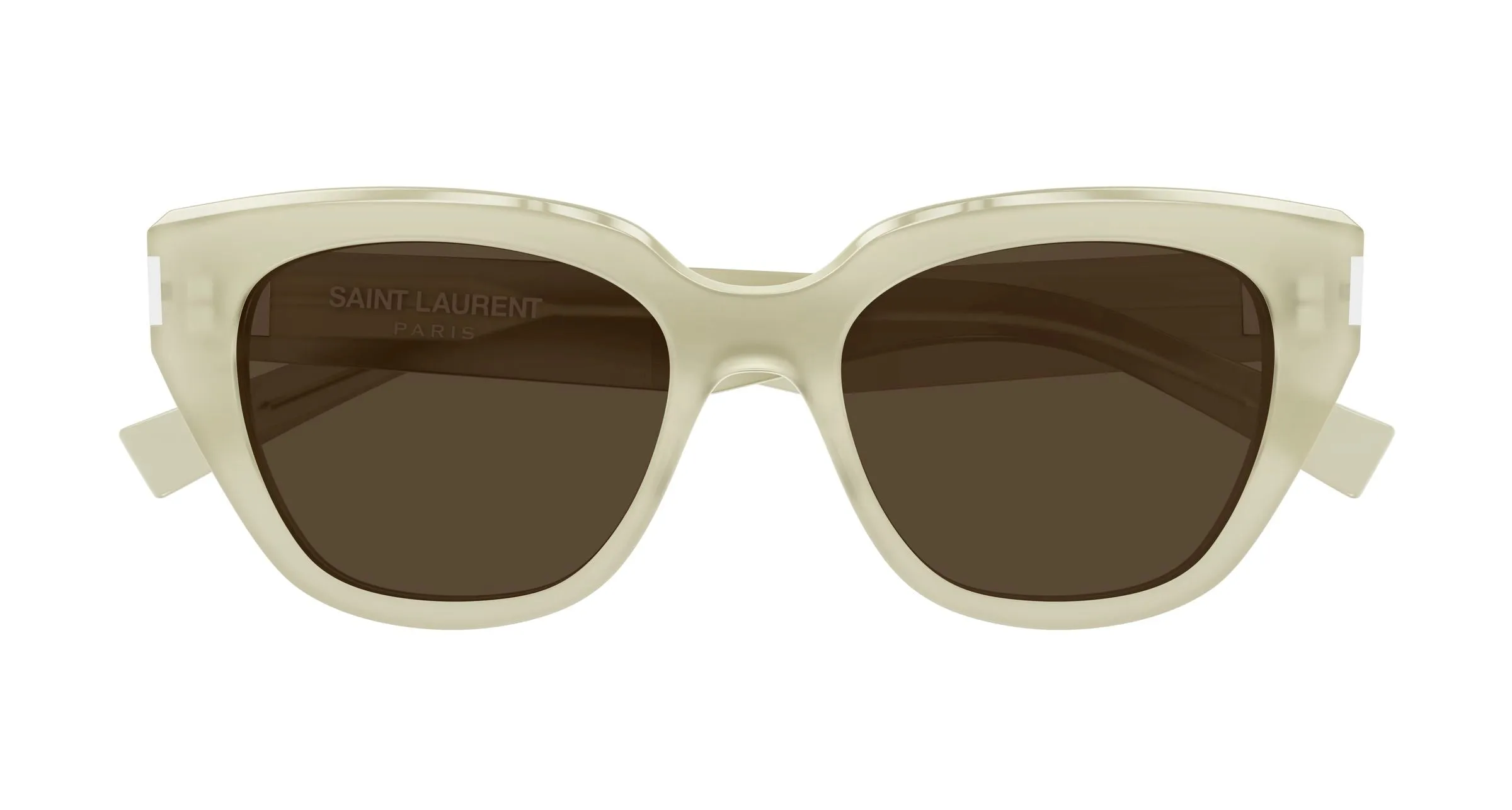 SAINT LAURENT SL 827/K 004 Occhiali da sole Acetato Avorio Marrone Cat Eye - immagine 2