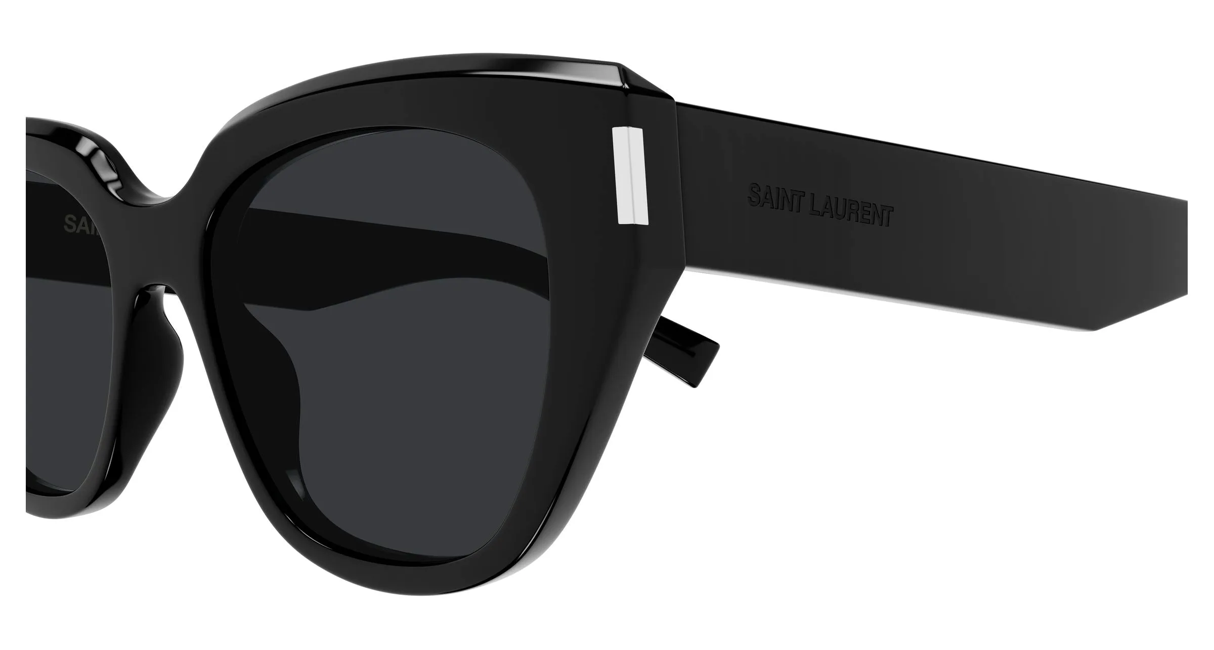 SAINT LAURENT SL 827/K 001 Occhiali da sole Acetato Nero Nero Cat Eye - immagine 3