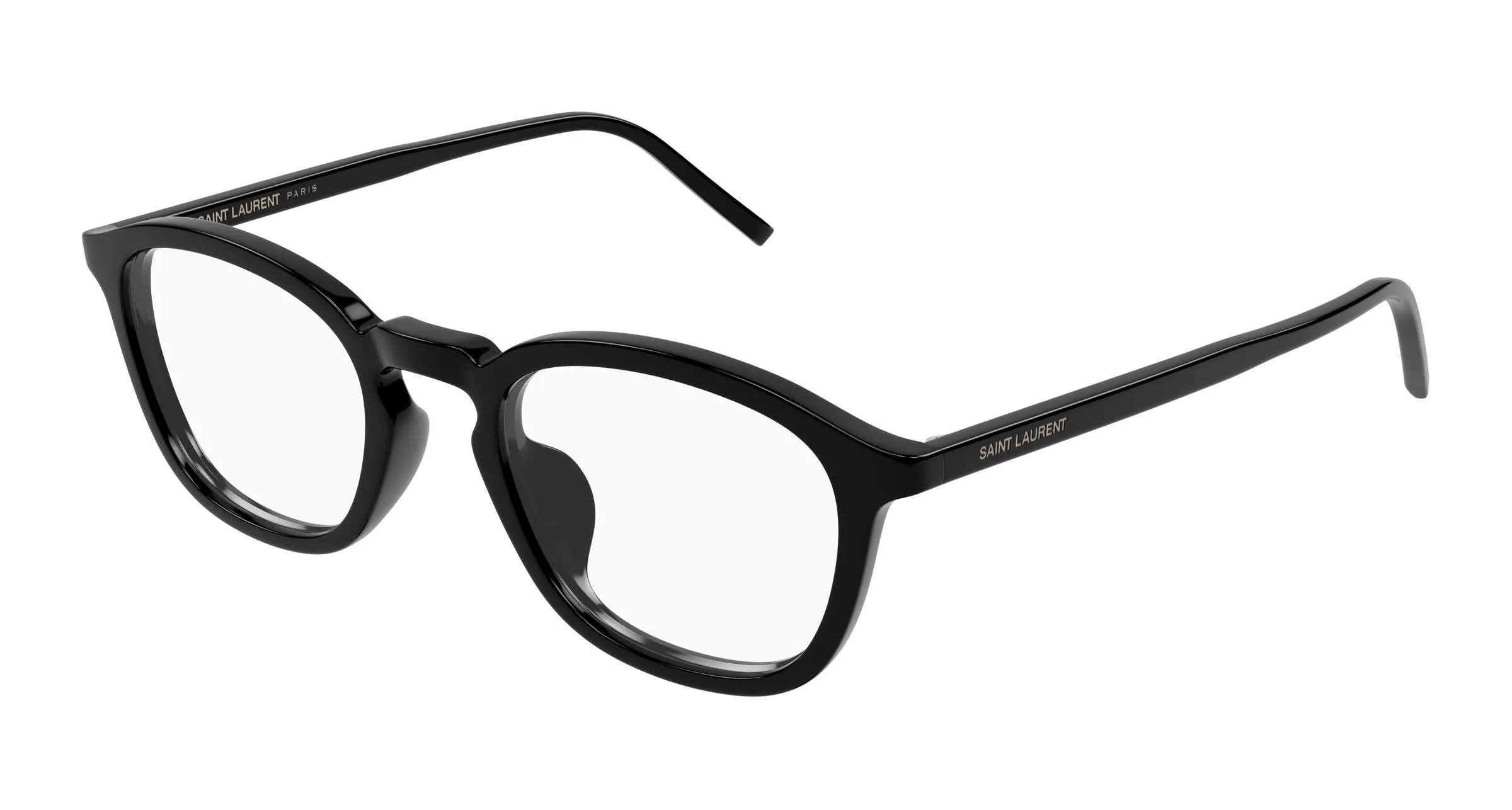 SAINT LAURENT SL 793/J 001 Montature da vista Acetato Nero Trasparente Rotonda - immagine 1