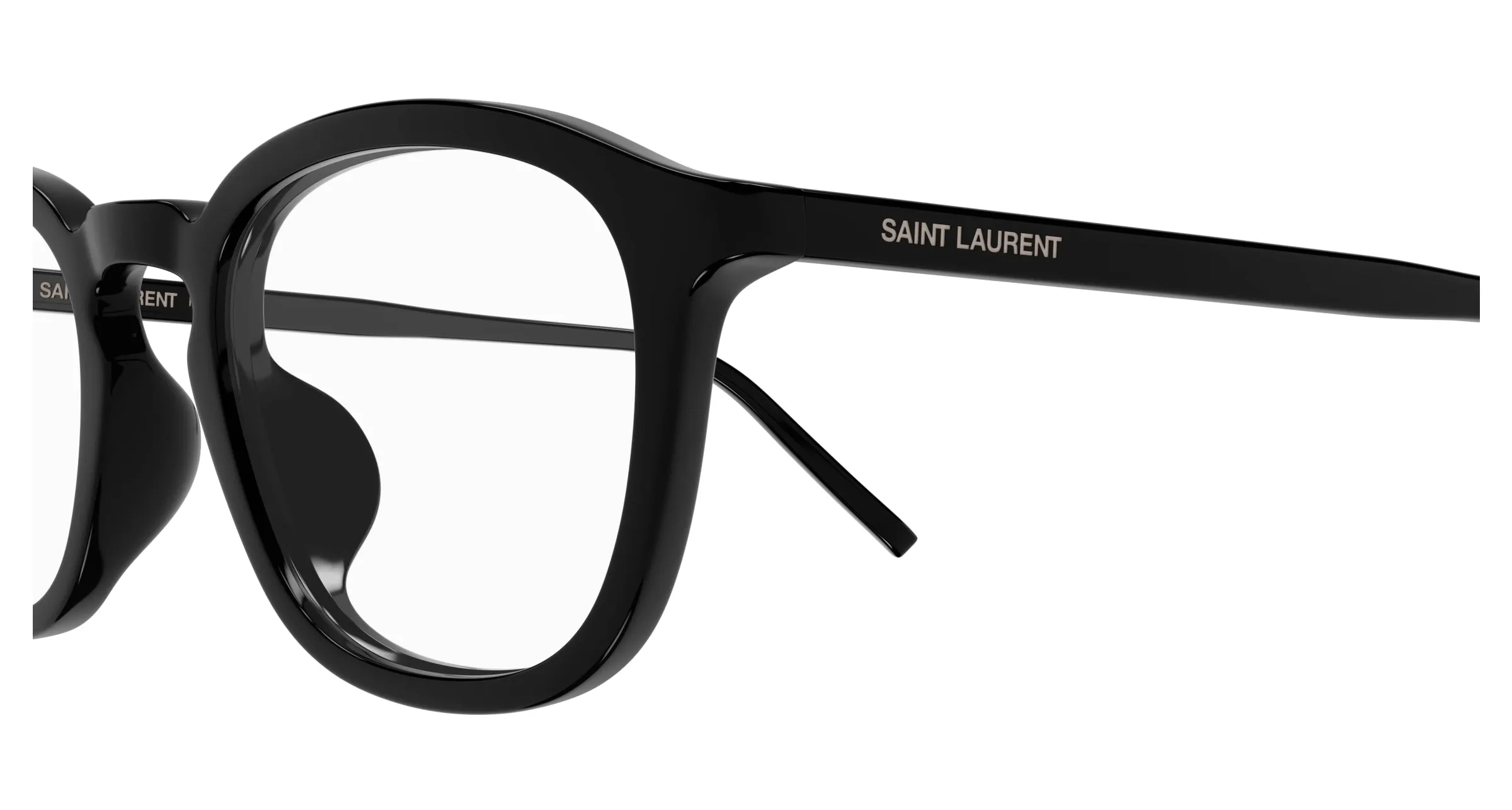 SAINT LAURENT SL 793/J 001 Montature da vista Acetato Nero Trasparente Rotonda - immagine 3