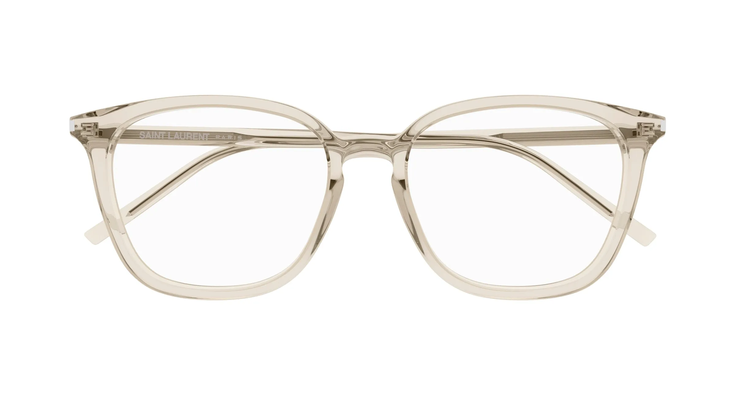 SAINT LAURENT SL 783/F 004 Montature da vista Acetato Beige Trasparente Rotonda - immagine 2
