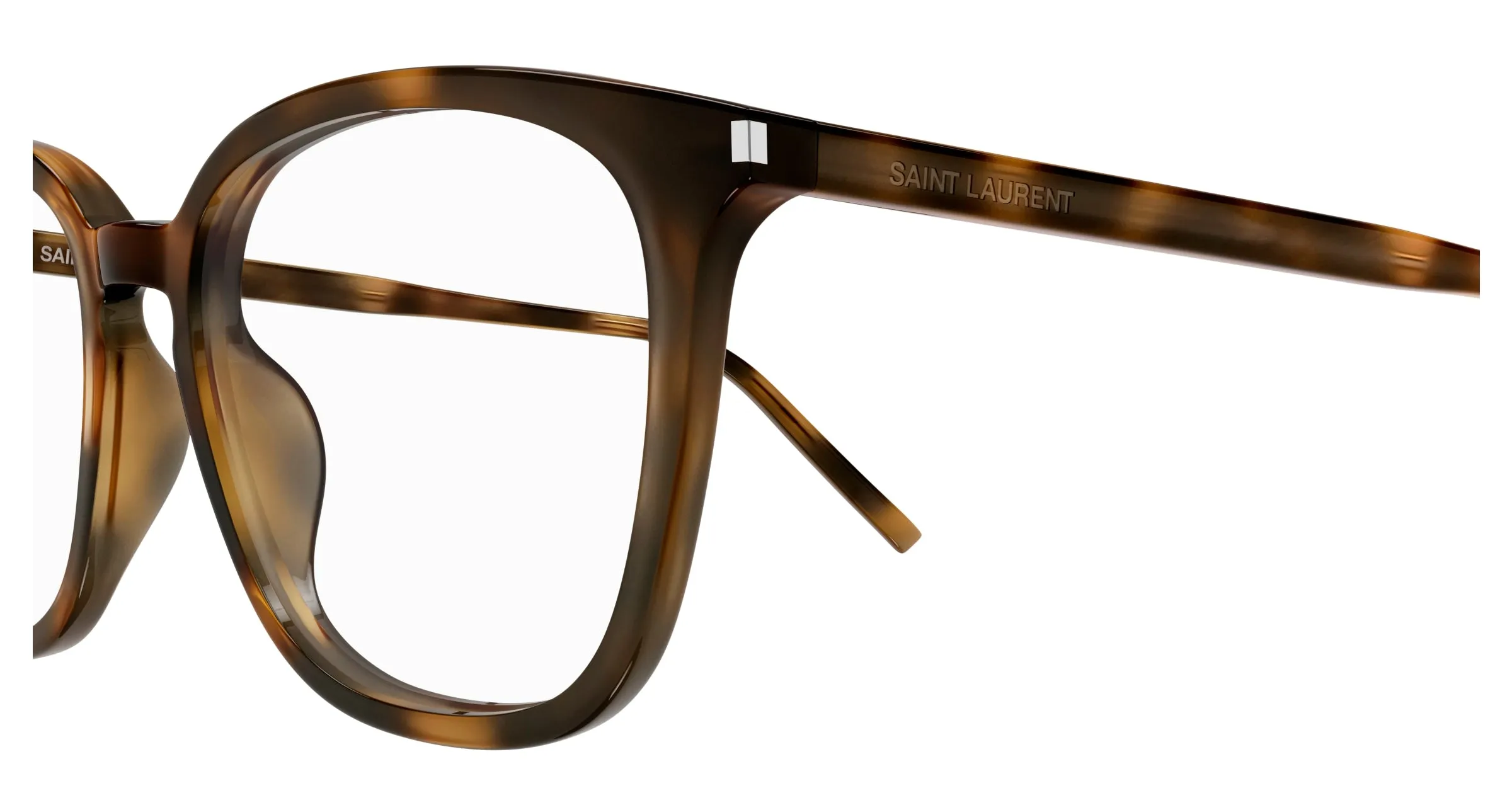 SAINT LAURENT SL 783/F 003 Montature da vista Acetato Havana Trasparente Rotonda - immagine 3