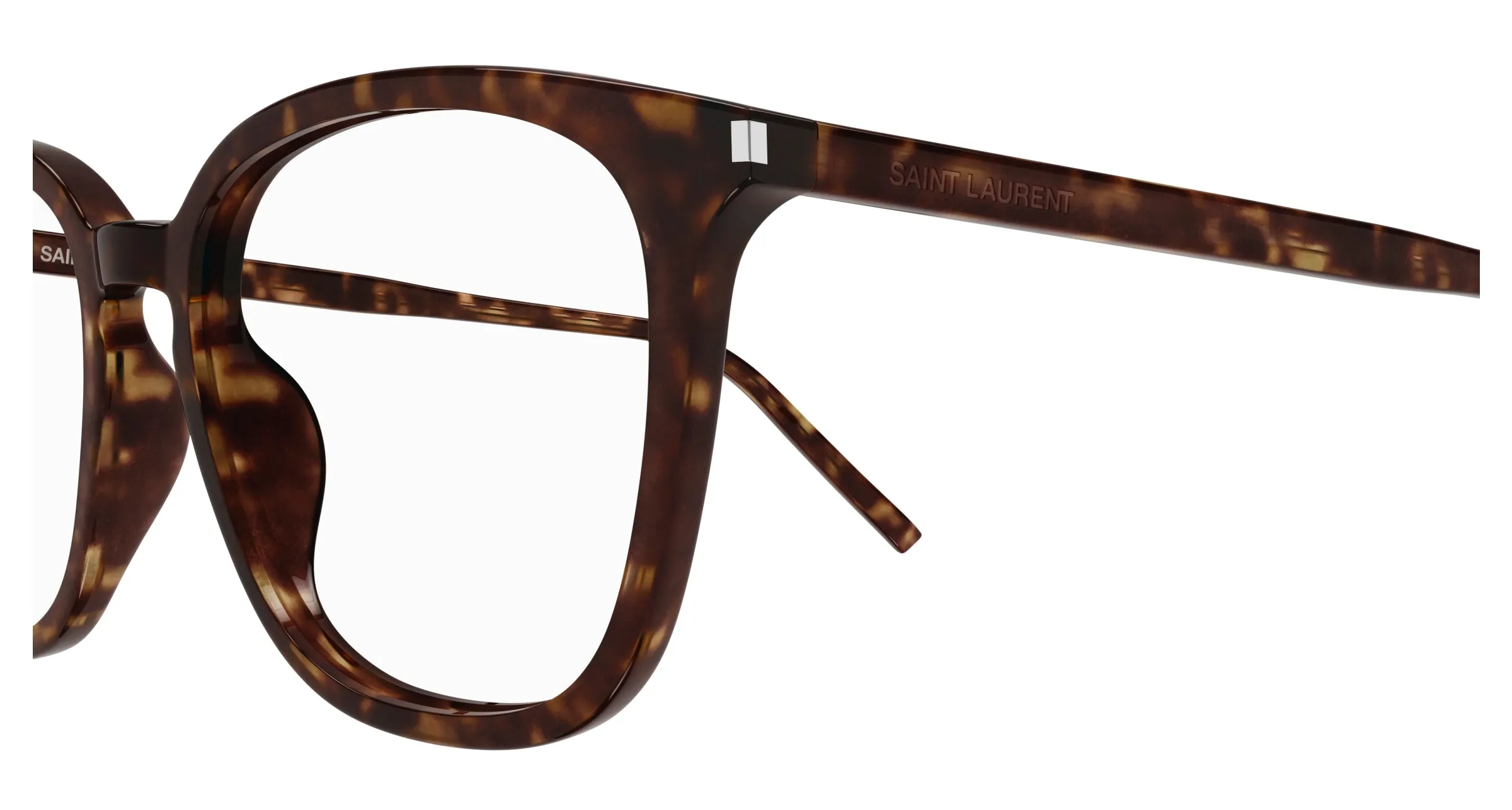 SAINT LAURENT SL 783/F 002 Montature da vista Acetato Havana Trasparente Rotonda - immagine 3