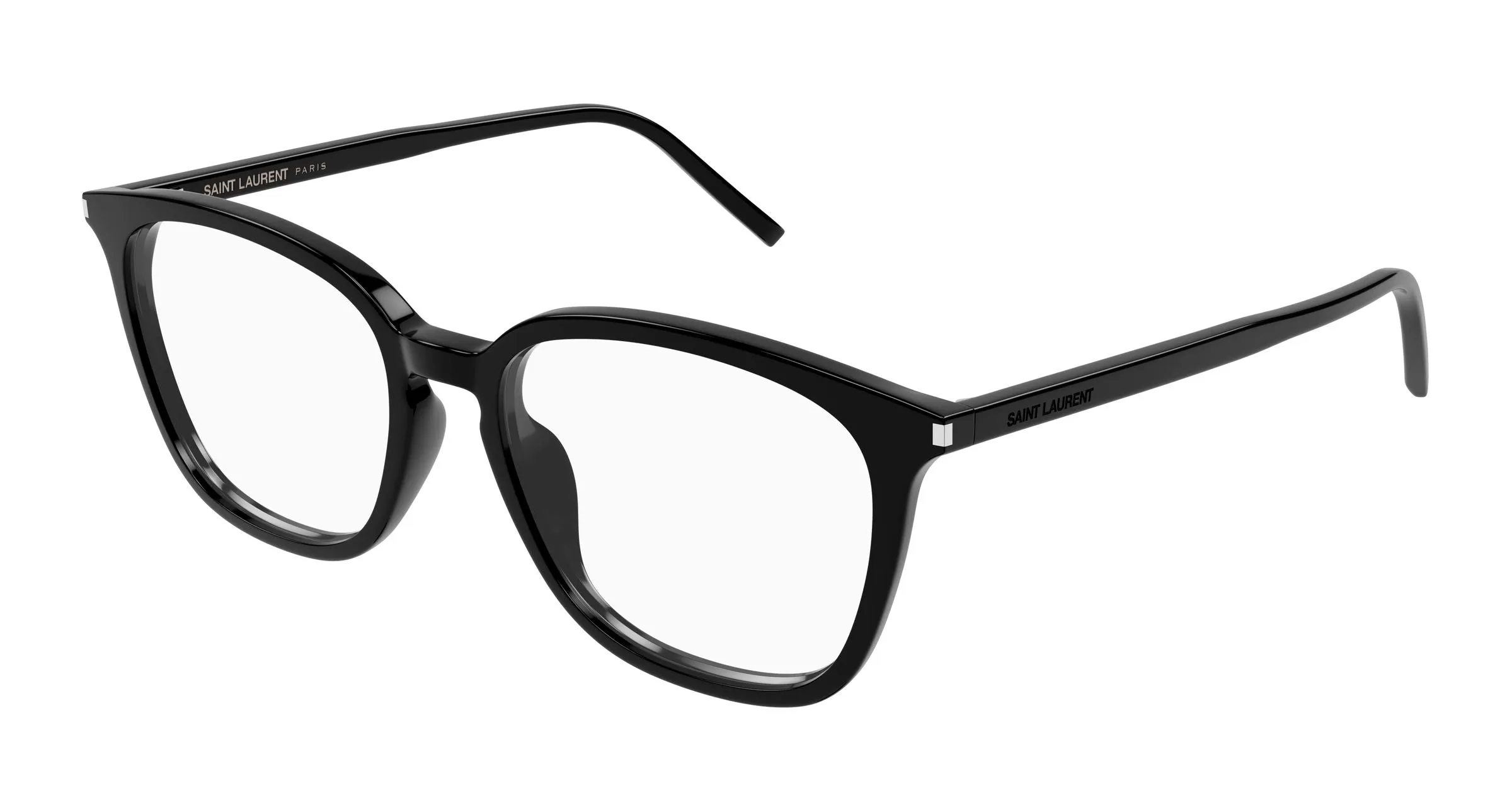 SAINT LAURENT SL 783/F 001 Montature da vista Acetato Nero Trasparente Rotonda - immagine 1