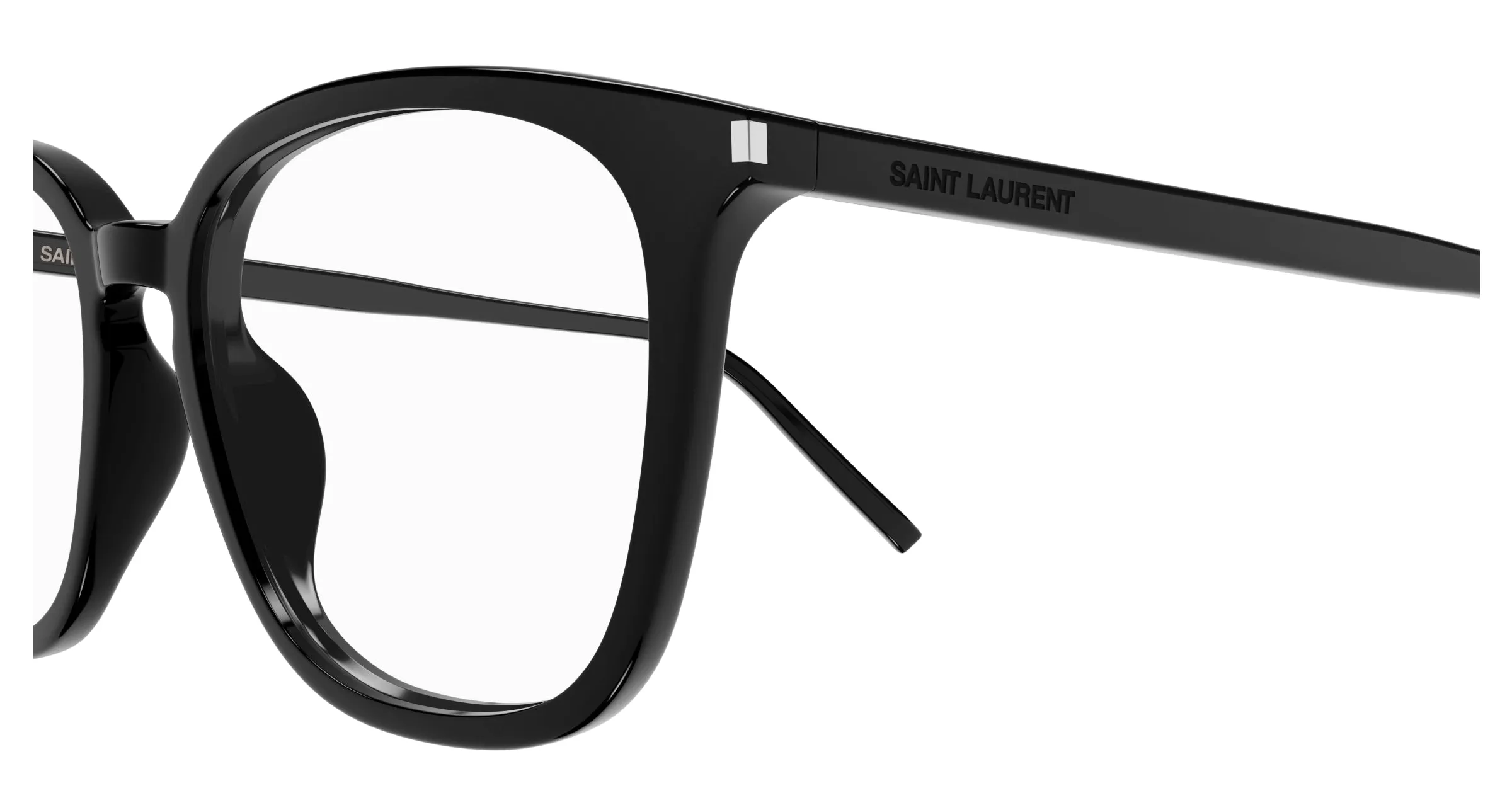 SAINT LAURENT SL 783/F 001 Montature da vista Acetato Nero Trasparente Rotonda - immagine 3