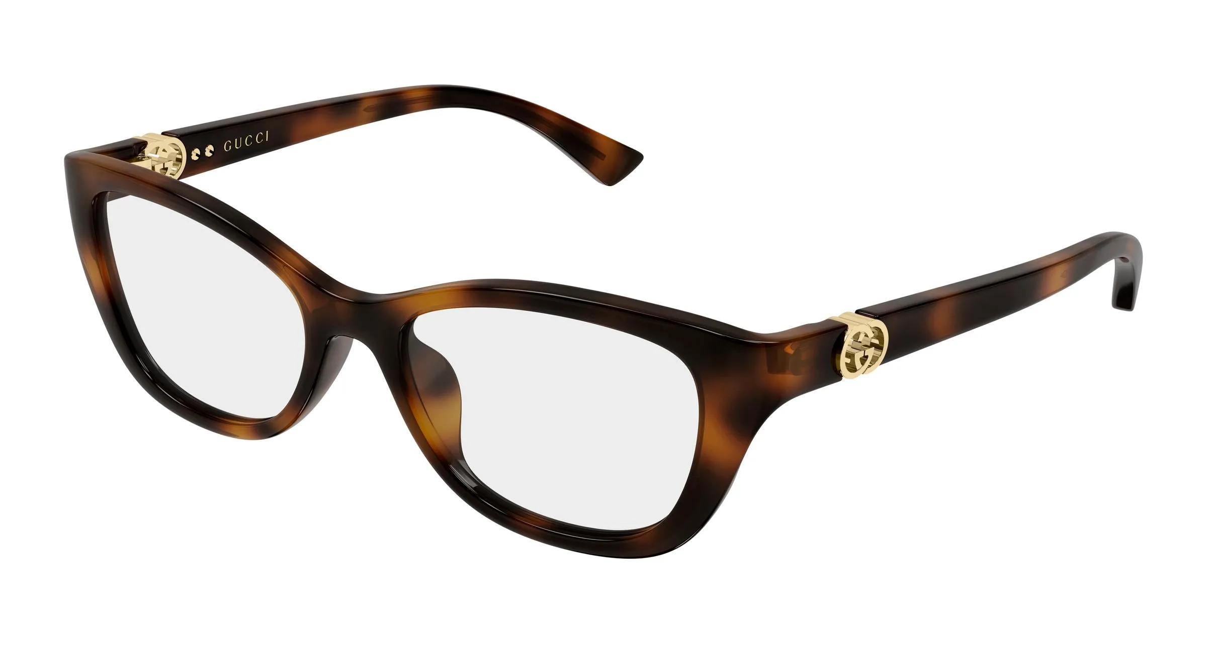 Gucci GG2196OL 006 Montature da vista Iniettato Havana Trasparente Cat Eye - immagine 1